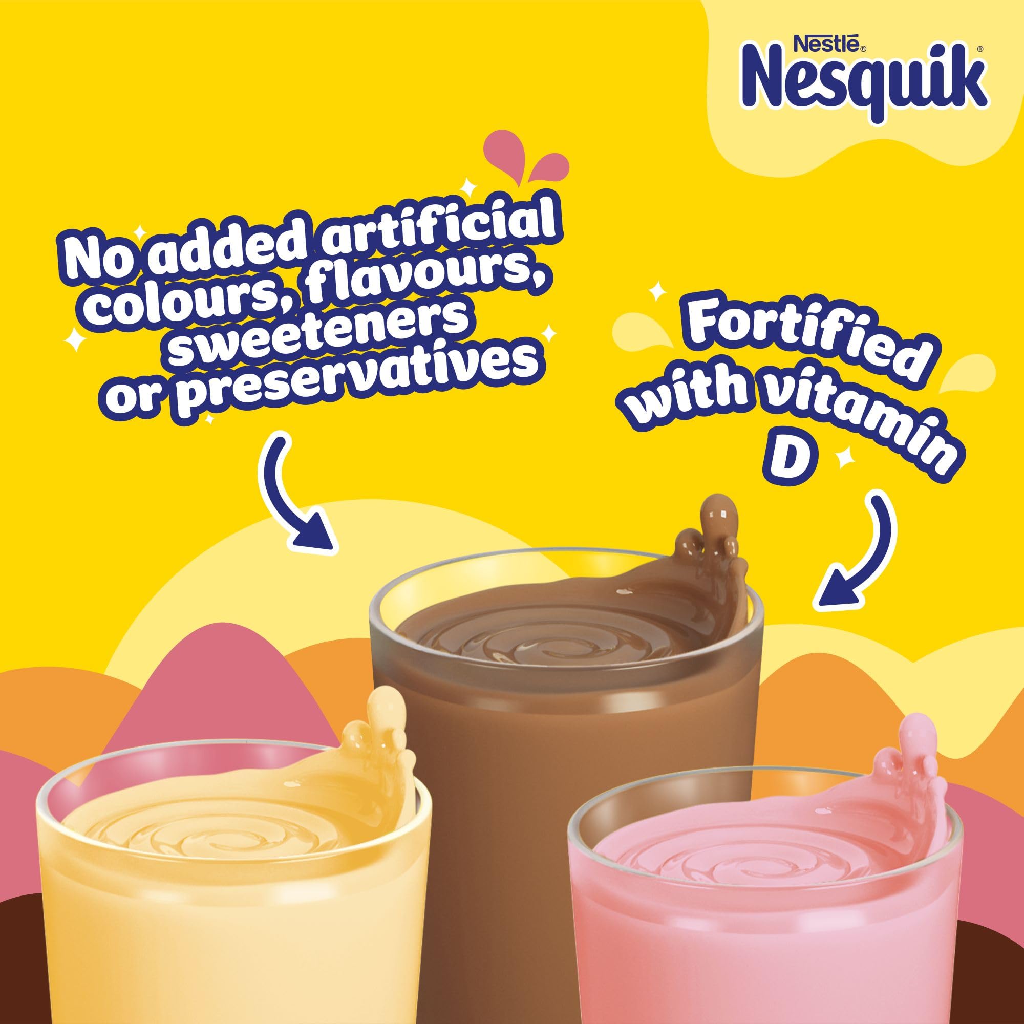 Nesquik Bananen-Milchshake-Mix 500 g – glutenfreies Pulver ohne künstliche Farb- oder Aromastoffe 8