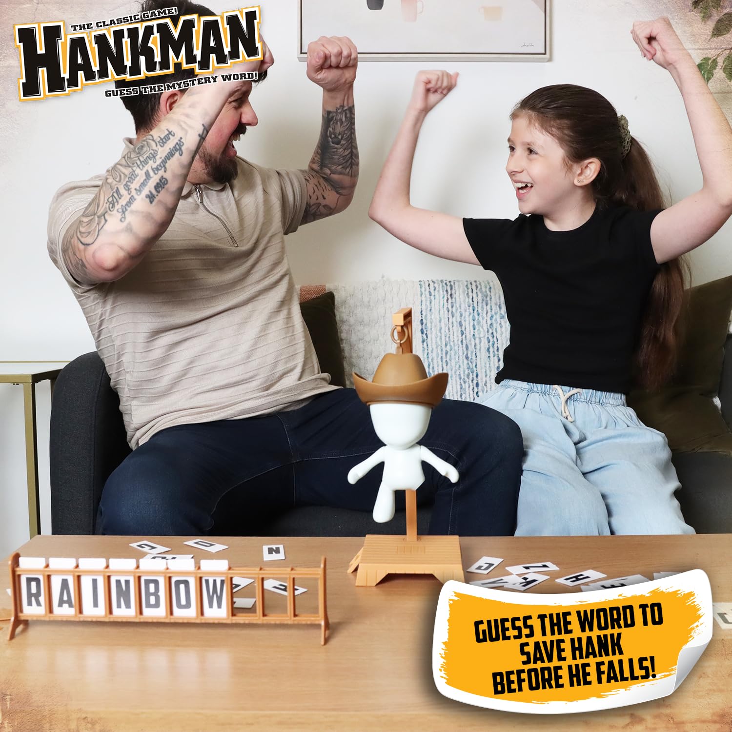 Hankman The Official Guess Mystery Word Game - Magnetic, 2+ Players, Ages 6+ 4