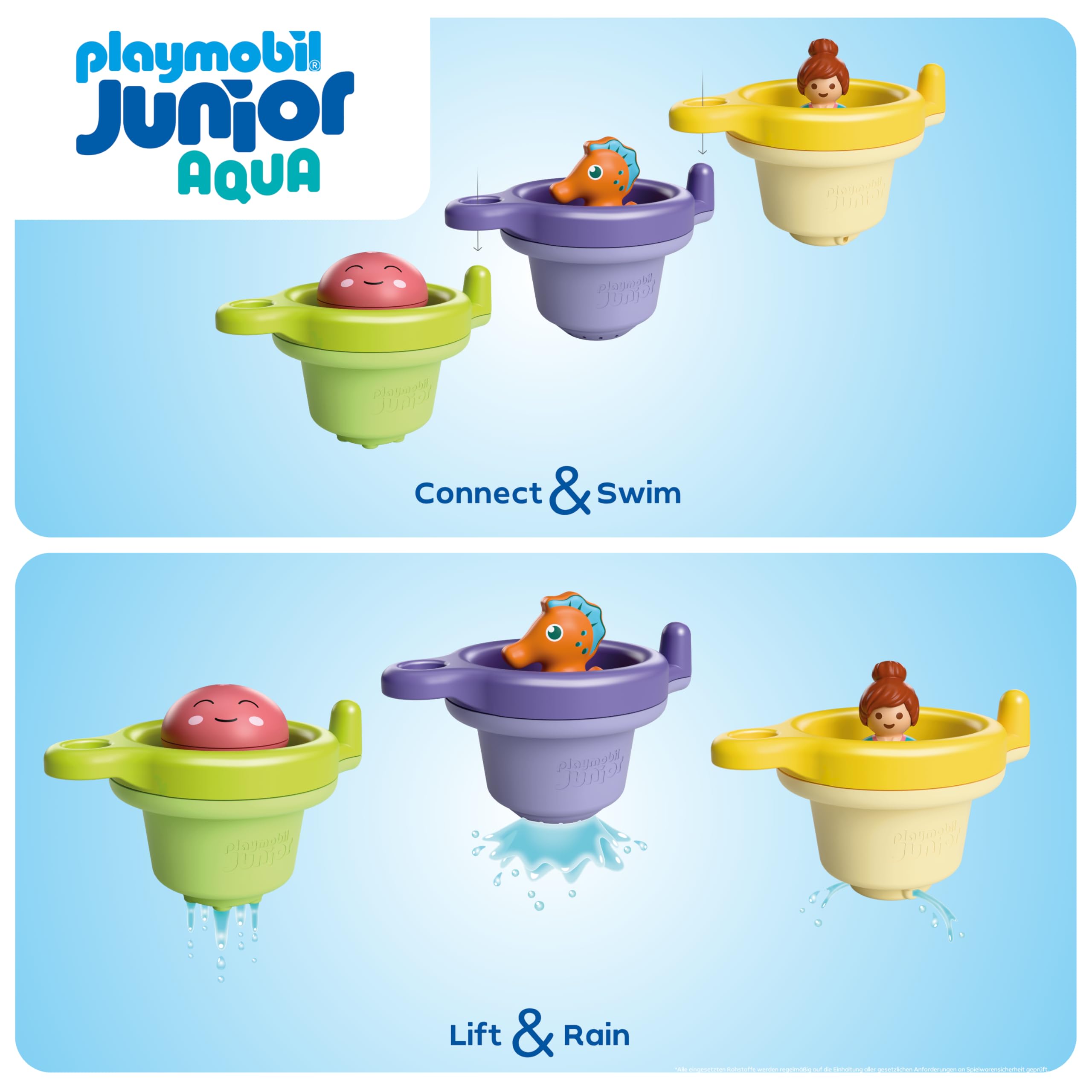 Playmobil JUNIOR AQUA Swimming Cup Set - Water Toy for Toddlers 1+ | BPA-Free, Bio-Based Plastic 4