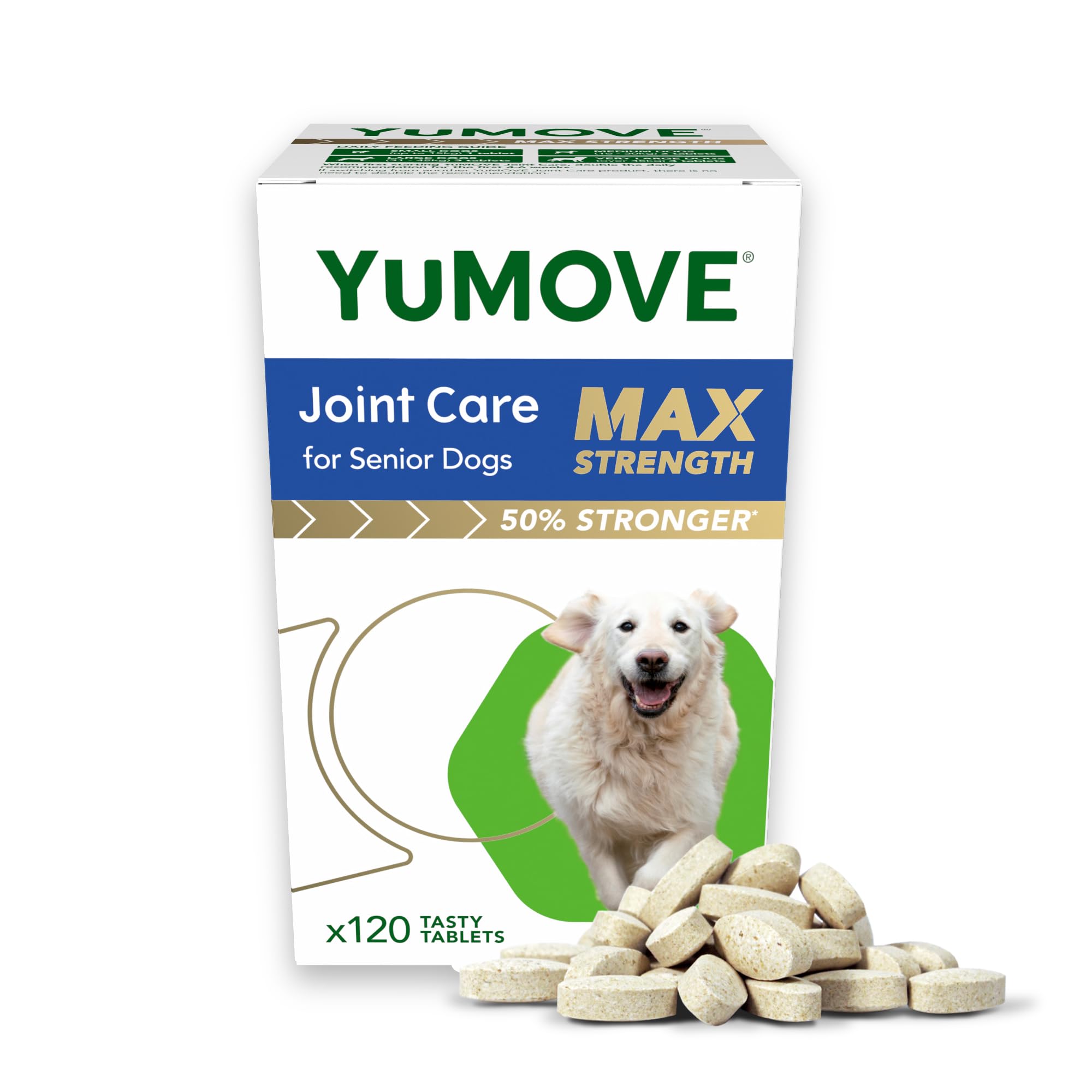 YuMOVE Max Strength Joint Supplement for Senior Dogs - 120 Tablets | Supports Mobility