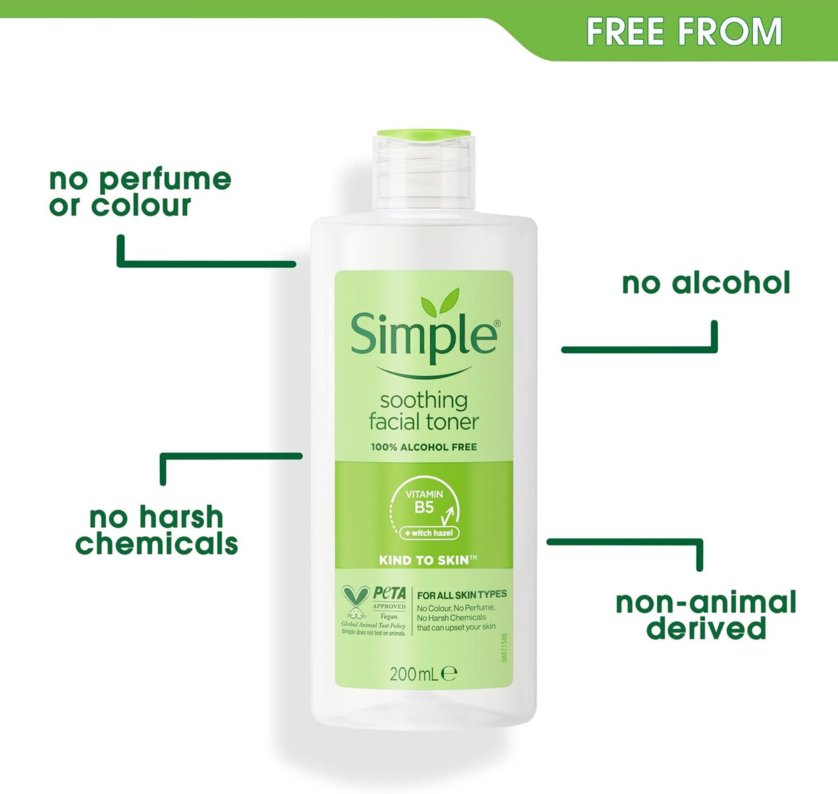 Simple - Kind to Skin Soothing Facial Toner (200ml) 4