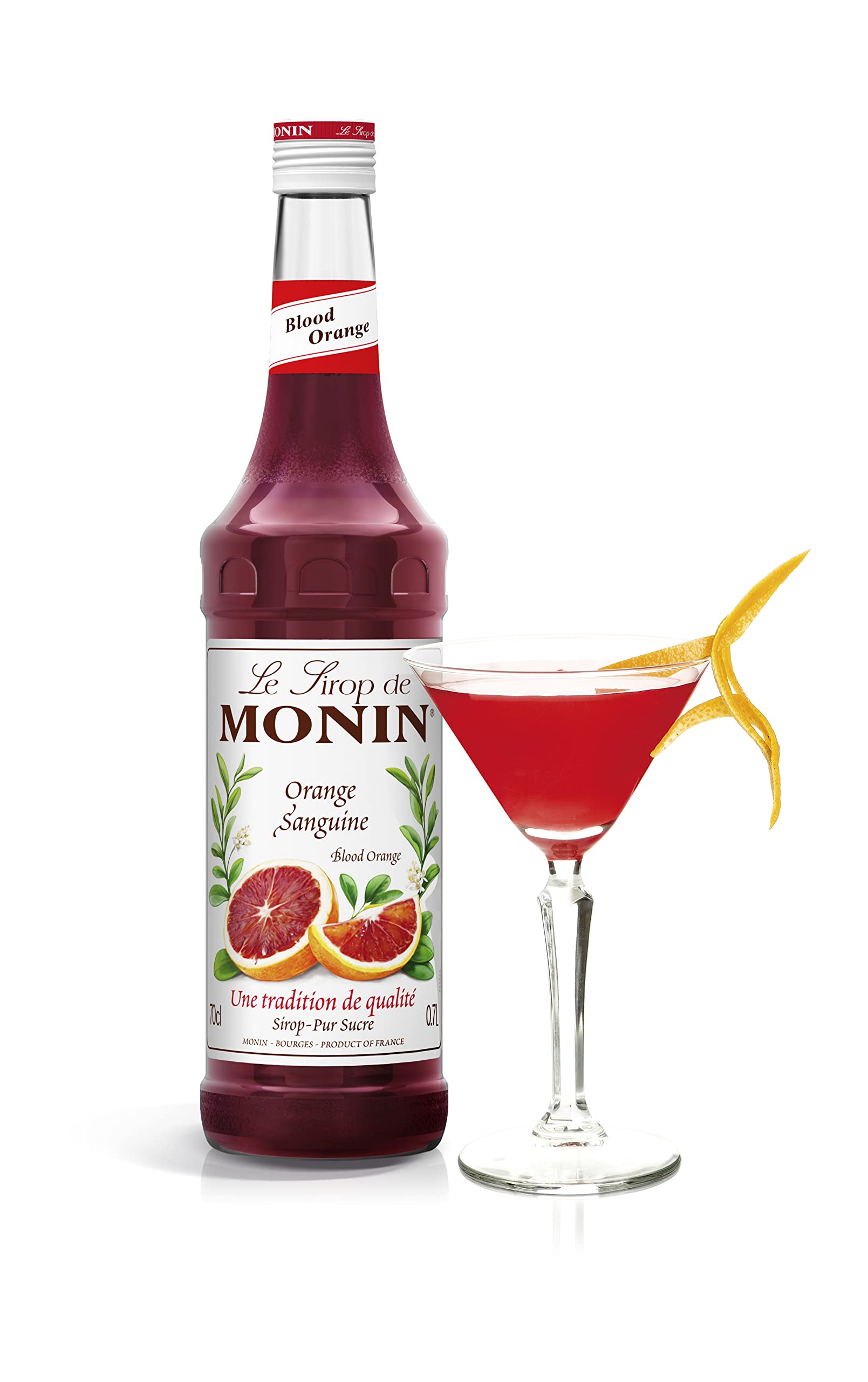 Monin Premium Blood Orange Syrup - 700ml for Cocktails & Mocktails | Vegan-Friendly 3