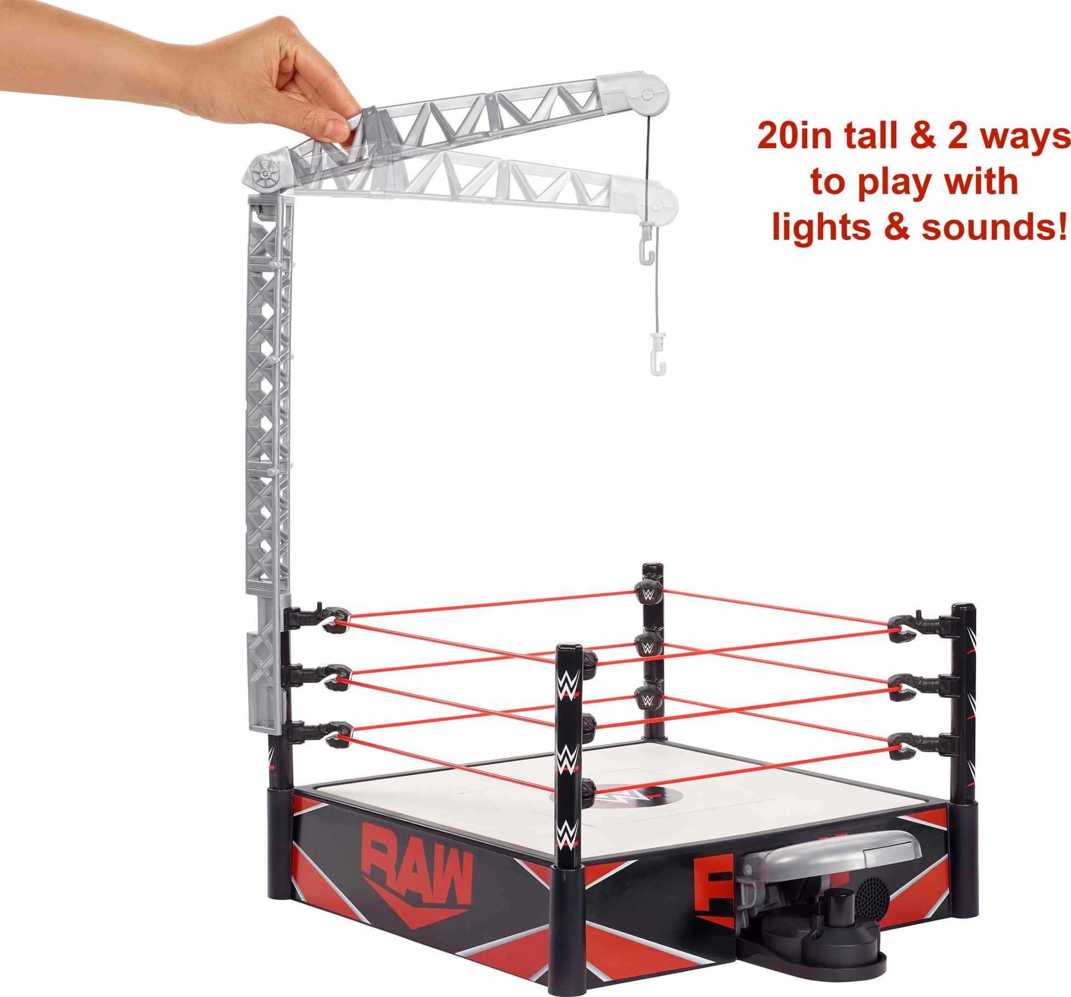 マテル WWE Wrekkin Kickout Ring Playset - 2モード アクションフィギュアアリーナ ブレイクアウェイテーブル付き 対象年齢6歳以上 3