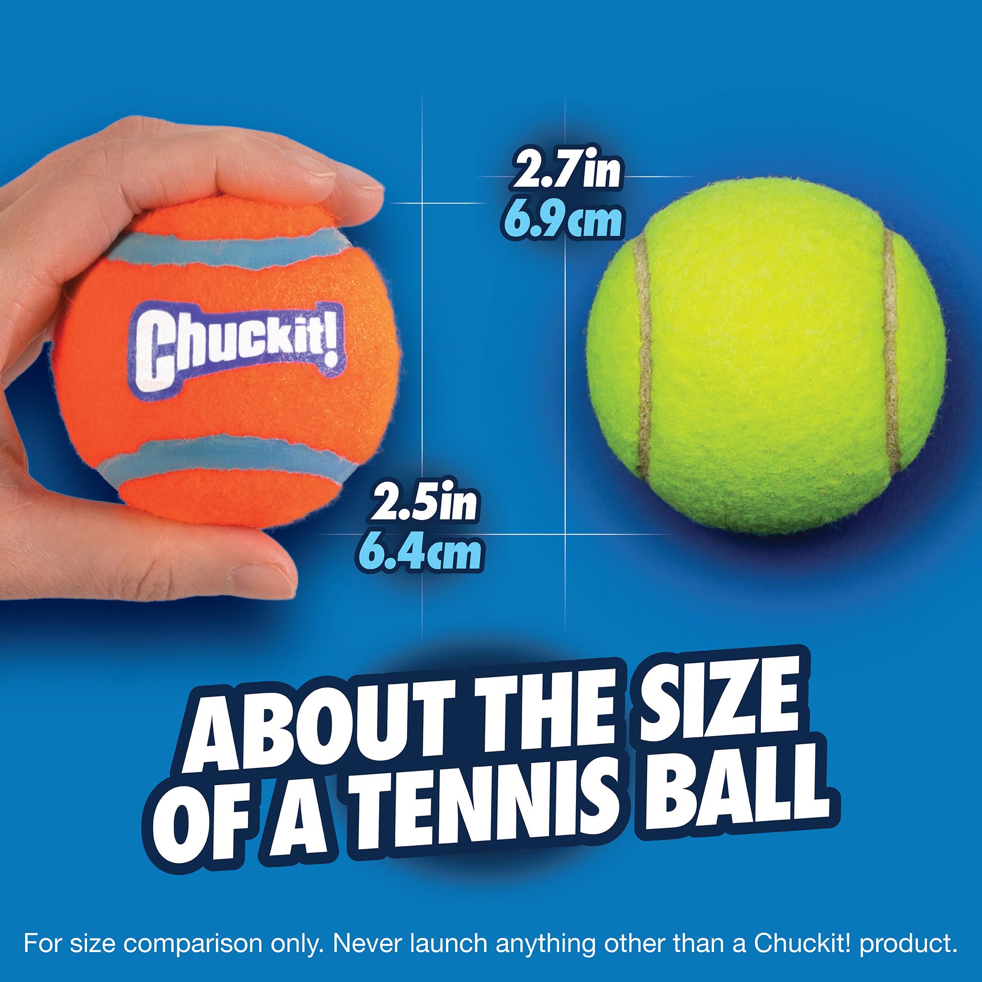 Chuckit! Tennis Ball Fetch Toy - Lightweight & Floatable | Medium Dogs | 4 Pack Orange 6
