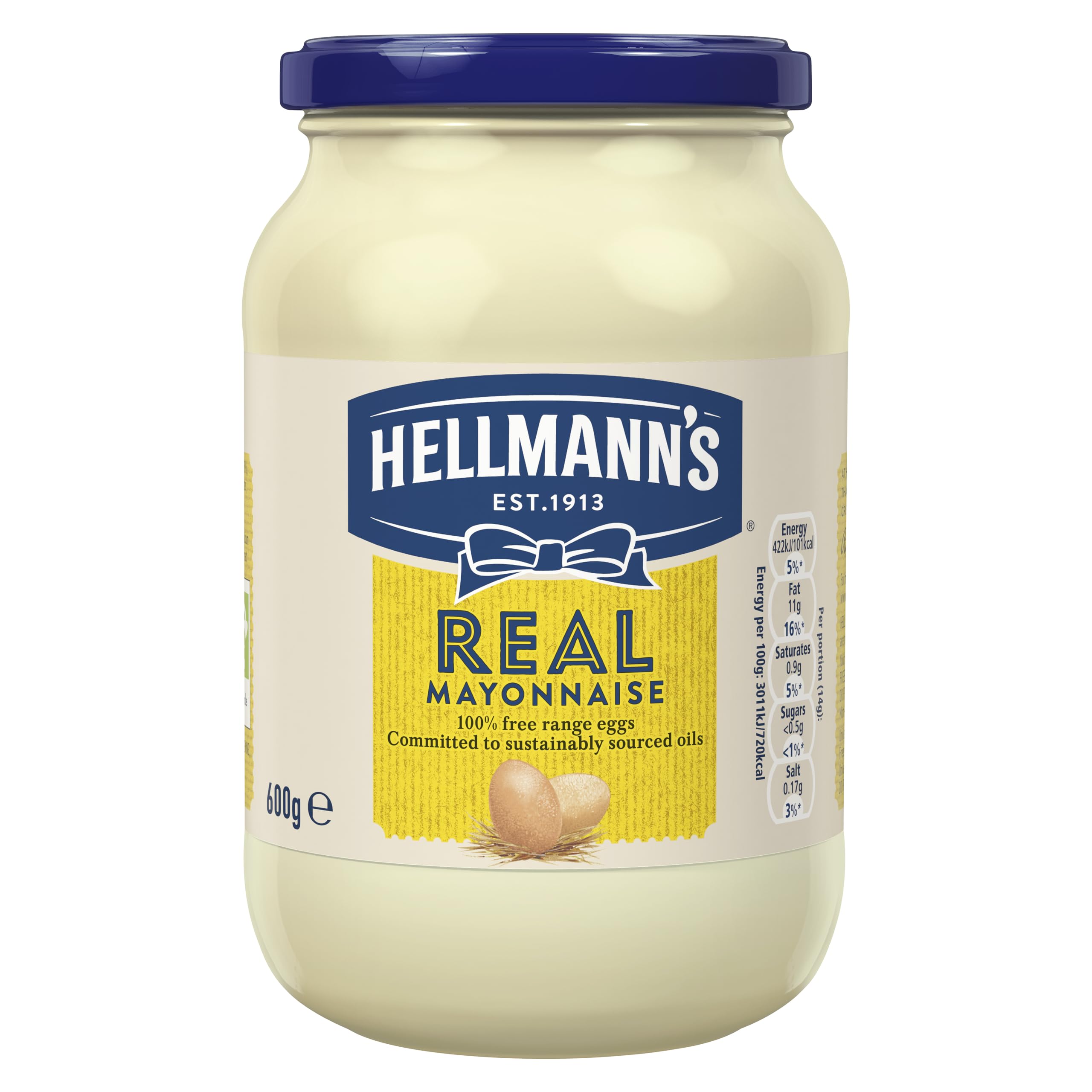 Hellmann's – Echte Mayonnaise mit 100 % Eiern aus Freilandhaltung und nachhaltig gewonnenen Ölen