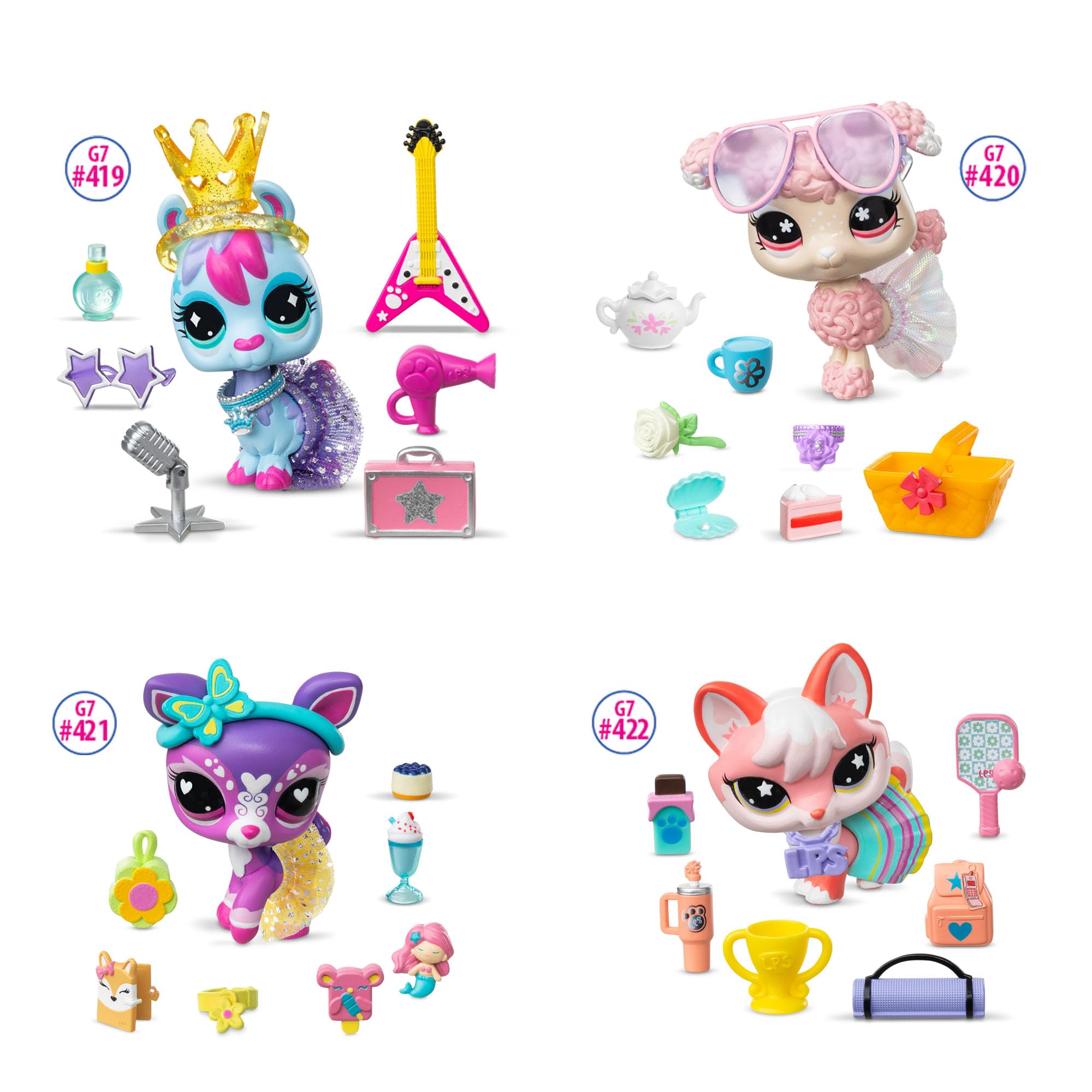 Littlest Pet Shop Preppy Deer Toy Figure - Series 5 Collectible Bobblehead with 9 Accessories | Ages 4+ 6