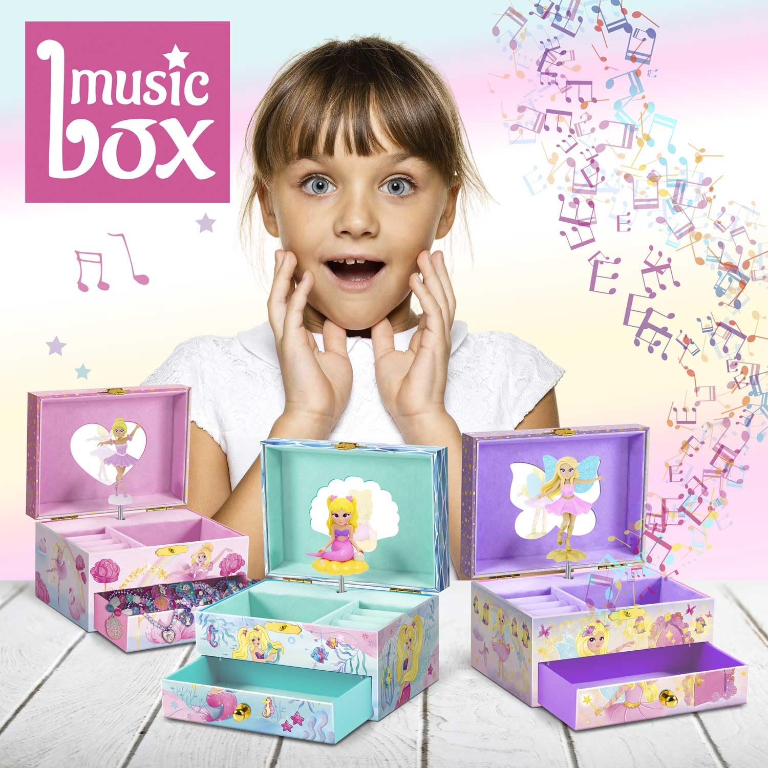 CRAZE Fairy Music Box Jewellery Box for Girls | Lila Color | Mirror & Compartments 7