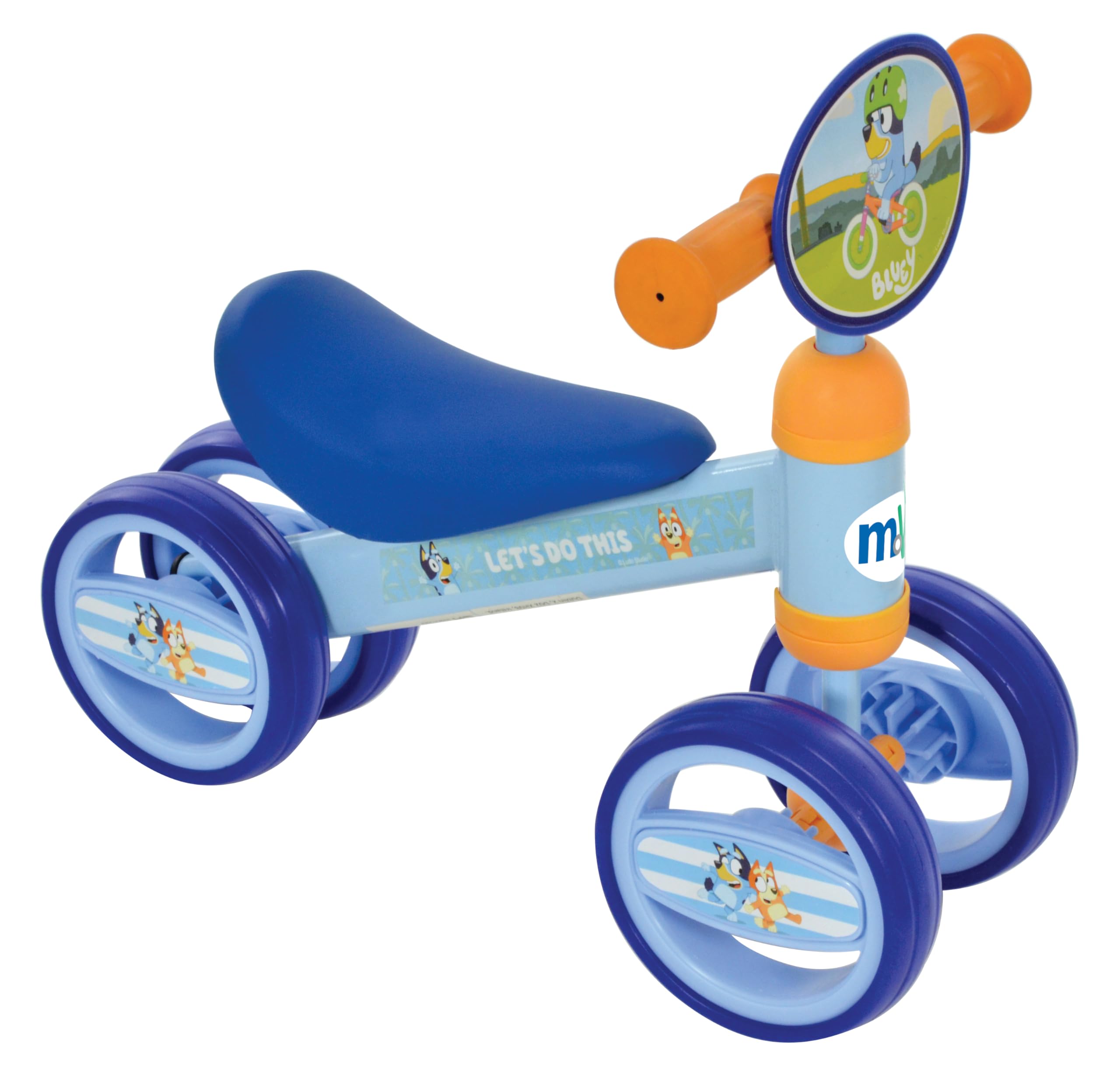 Disney Bluey Ride On Push Scooter for Toddlers | Ages 1-3 | Steel Frame | Multicoloured