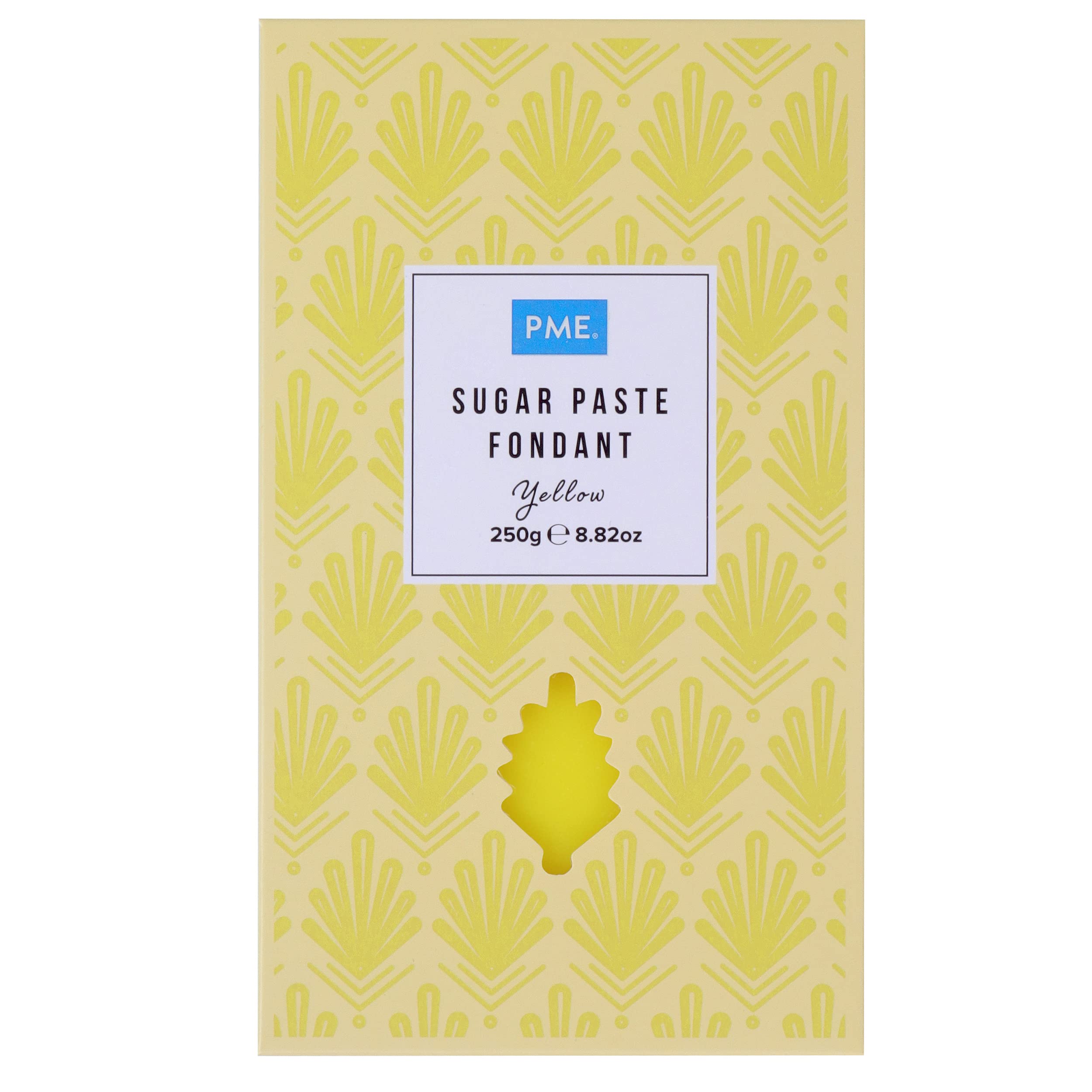PME Sugarpaste Fondant - Yellow, 250g | Ready-to-Roll | Thermo-Tech Activated 1