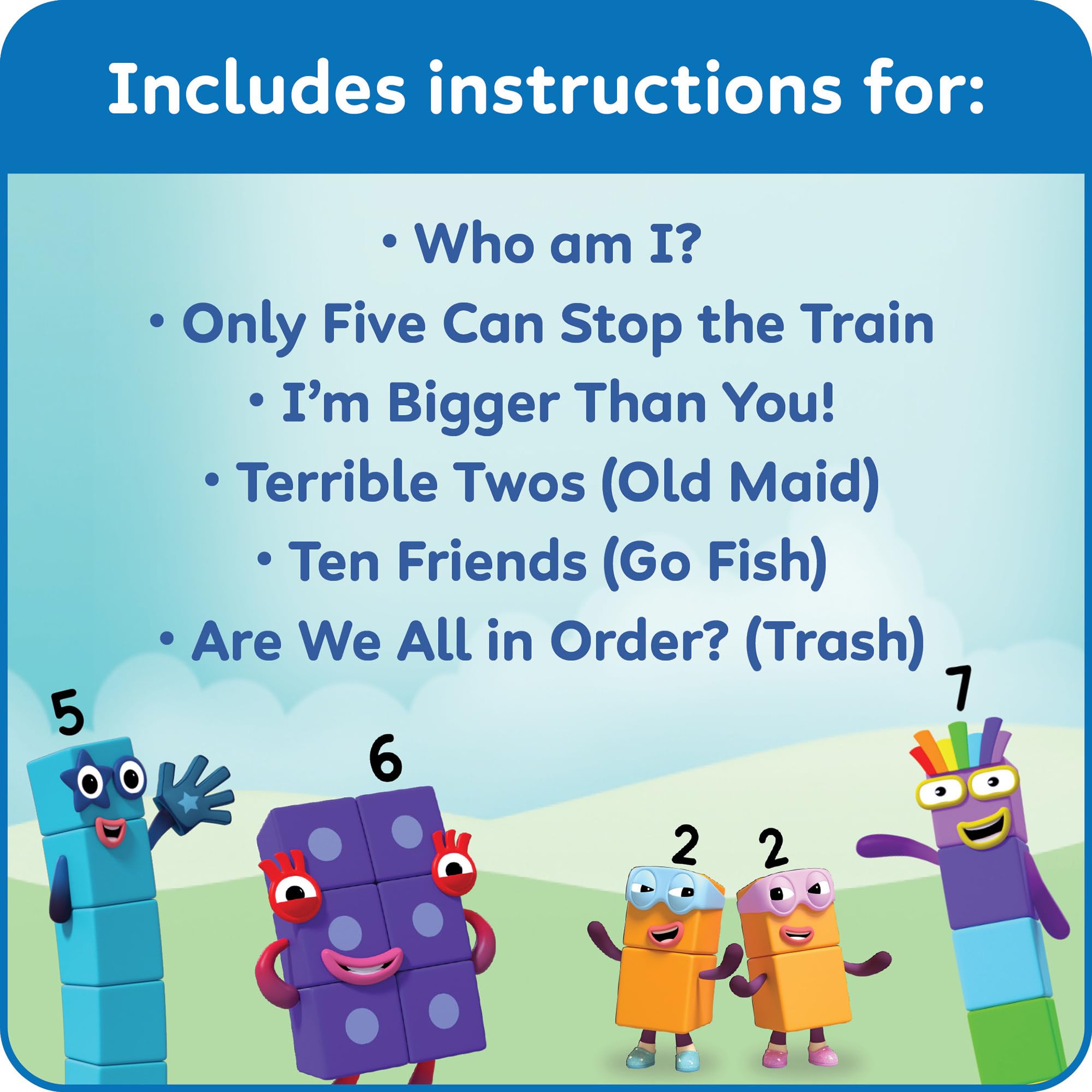 Learning Resources Numberblocks Playing Cards, 54-Card Set with Game Guide for Kids 3+ 3