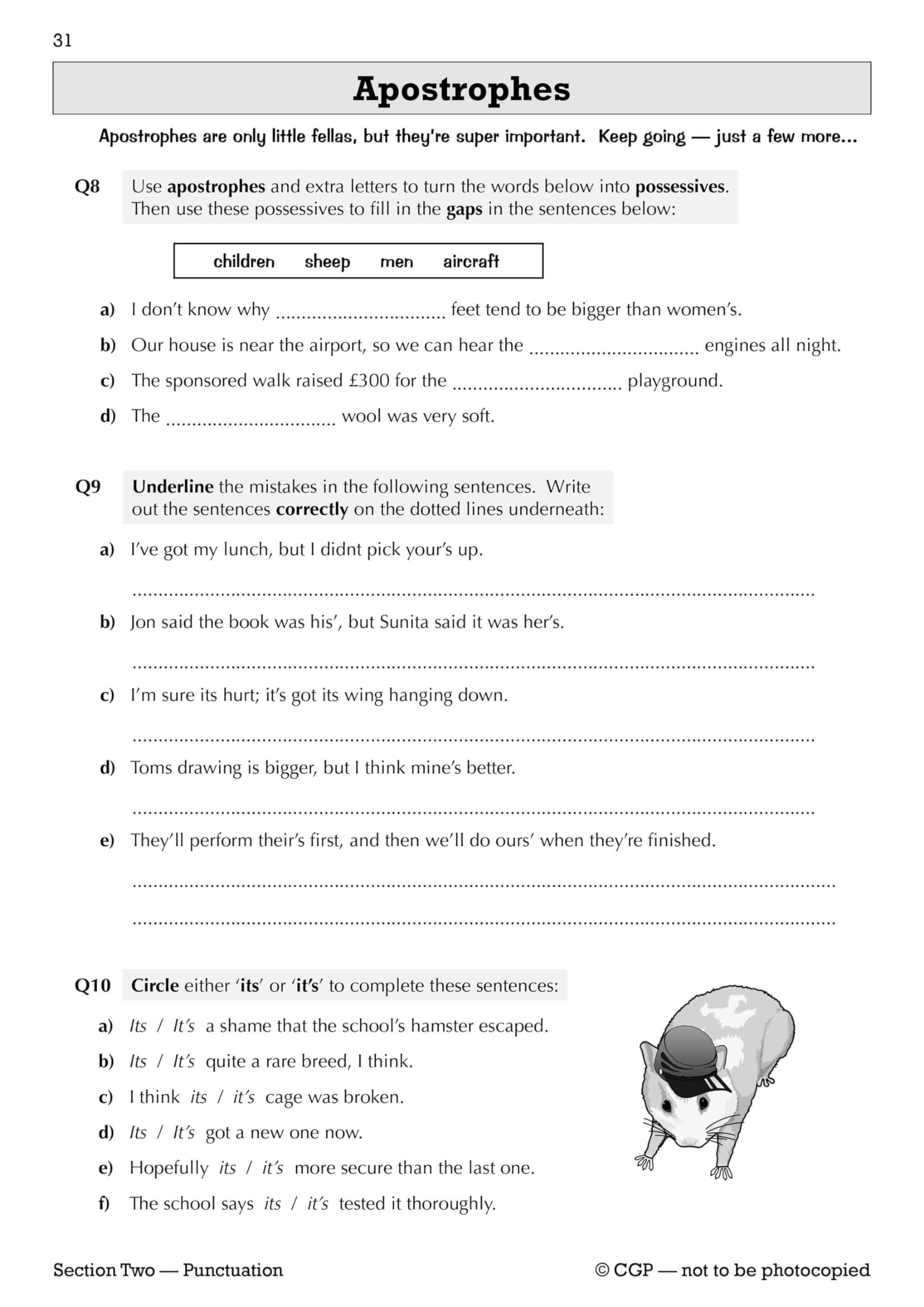 CGP Spelling, Punctuation and Grammar for KS3 - Workbook (with answers) | Paperback | Reading Age 11-14 9