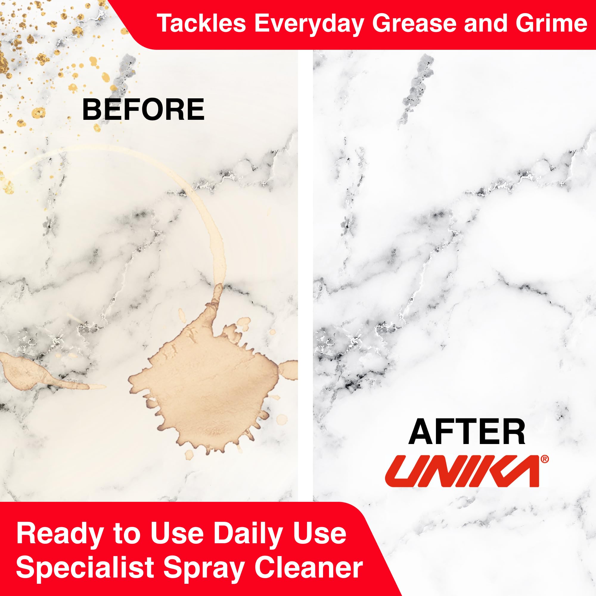 Unika Granite and Quartz Worktop Cleaner Spray - Daily Non-Abrasive Formula | 500ml 3