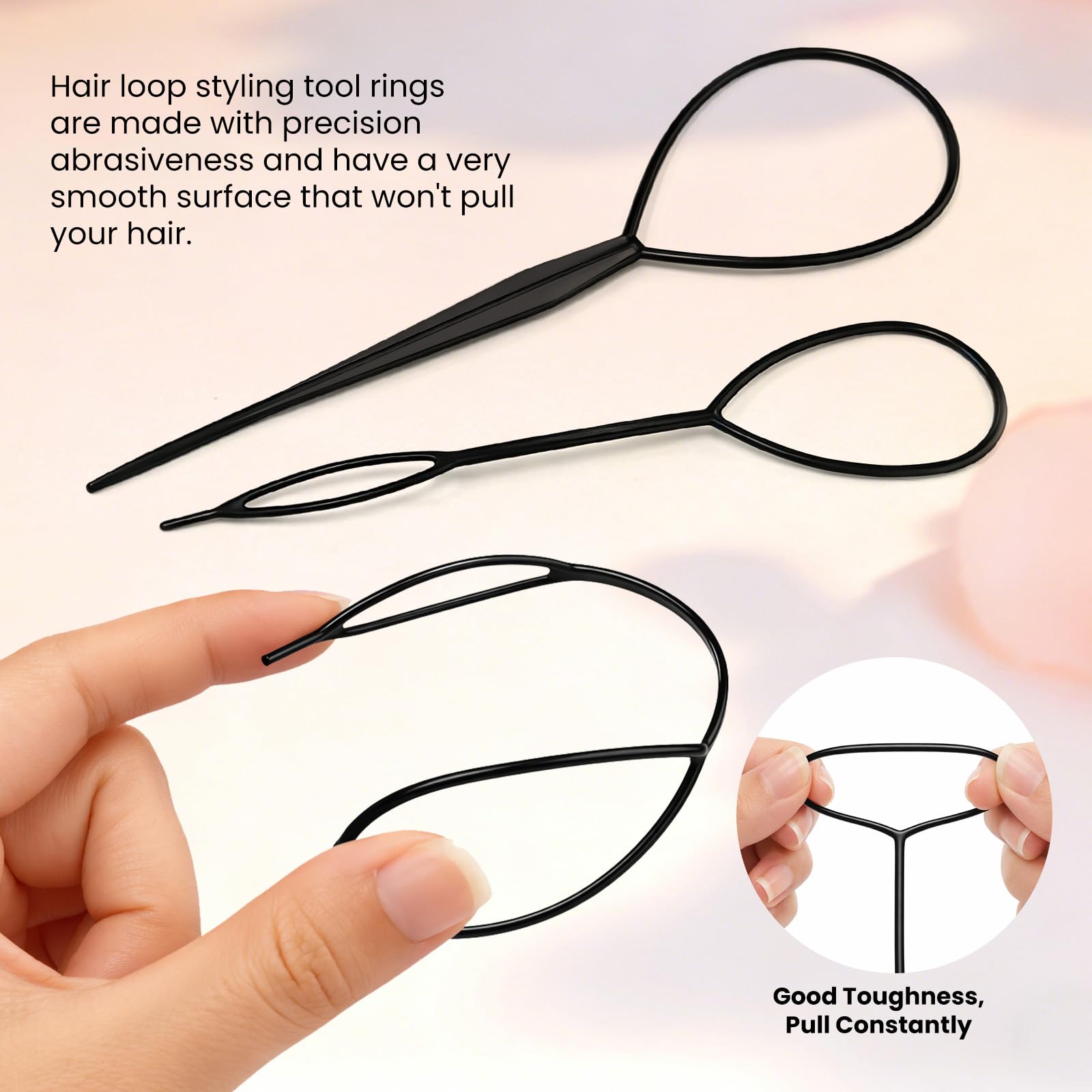 Admygo Topsy Tail Hair Tool Set - 10 Pcs Ponytail Holders for Women & Girls | Plastic 4