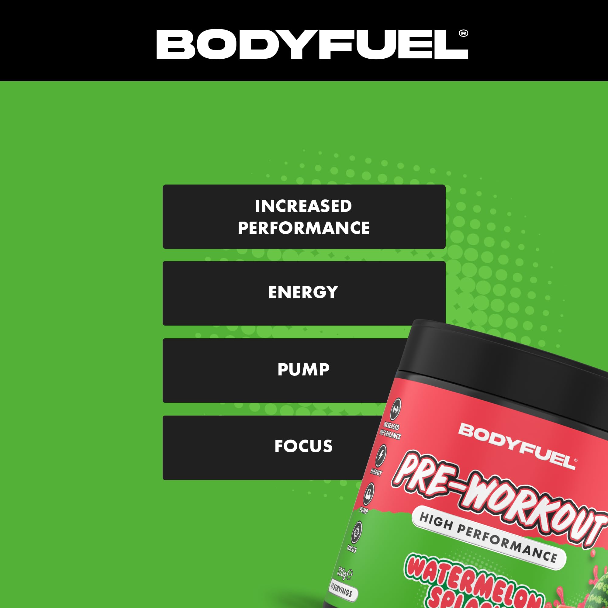 Applied Nutrition BodyFuel Pre Workout Powder for Energy & Muscle Growth | 40 Servings, 320g Tub 3