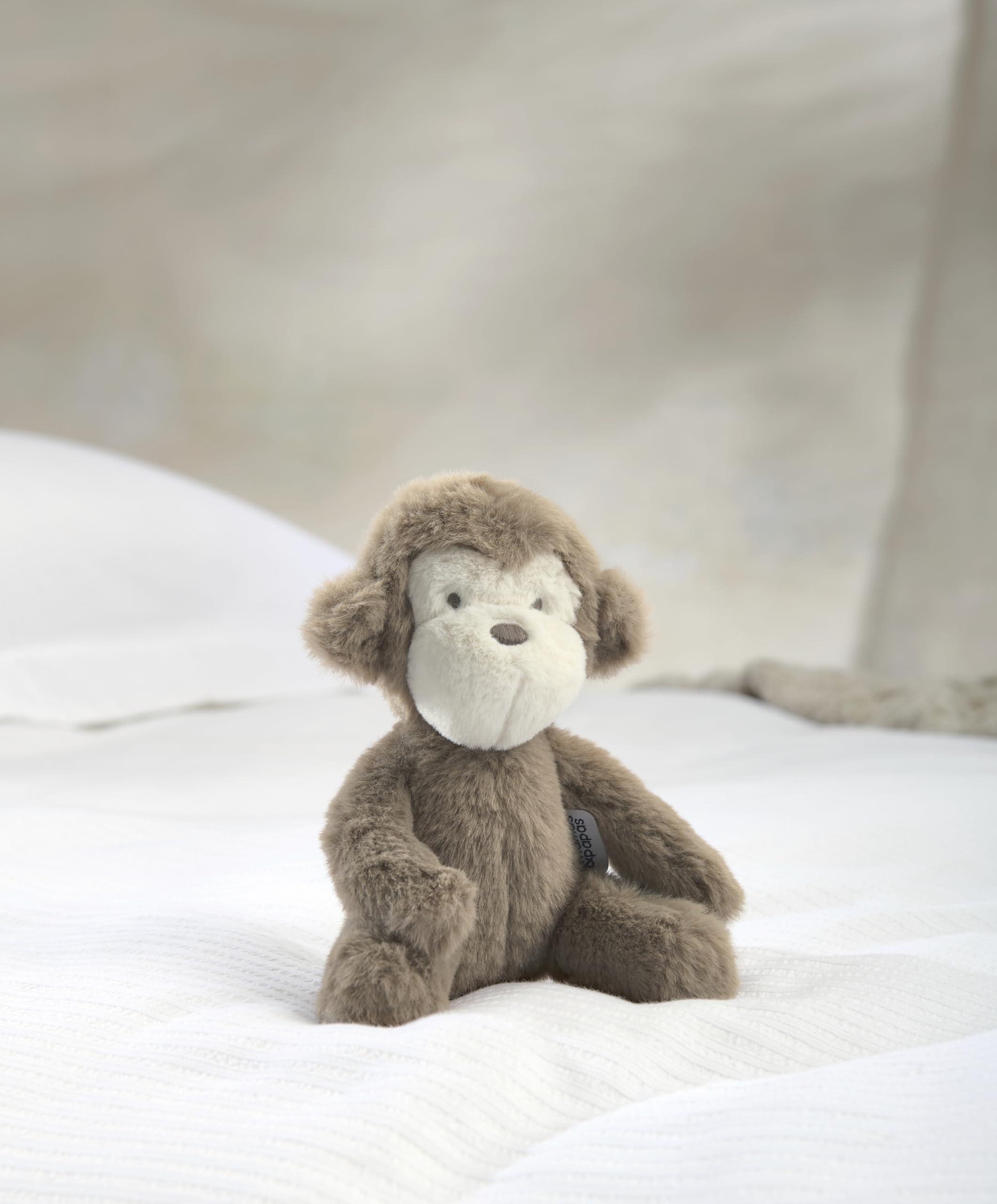 Mamas &amp; Papas Willkommen auf der Welt, kleines Beanie-Spielzeug – Monty Monkey Plüsch für Neugeborene 3