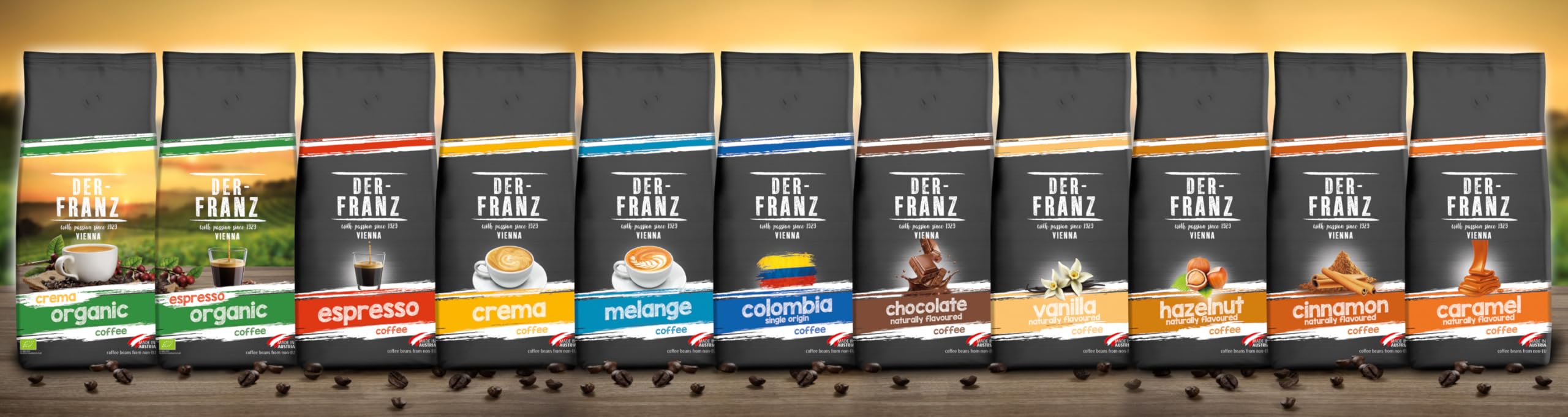 Der-Franz Hazelnut Flavoured Roasted Whole Coffee Beans - 1 kg | Intensity 3/5 | UTZ Certified 4