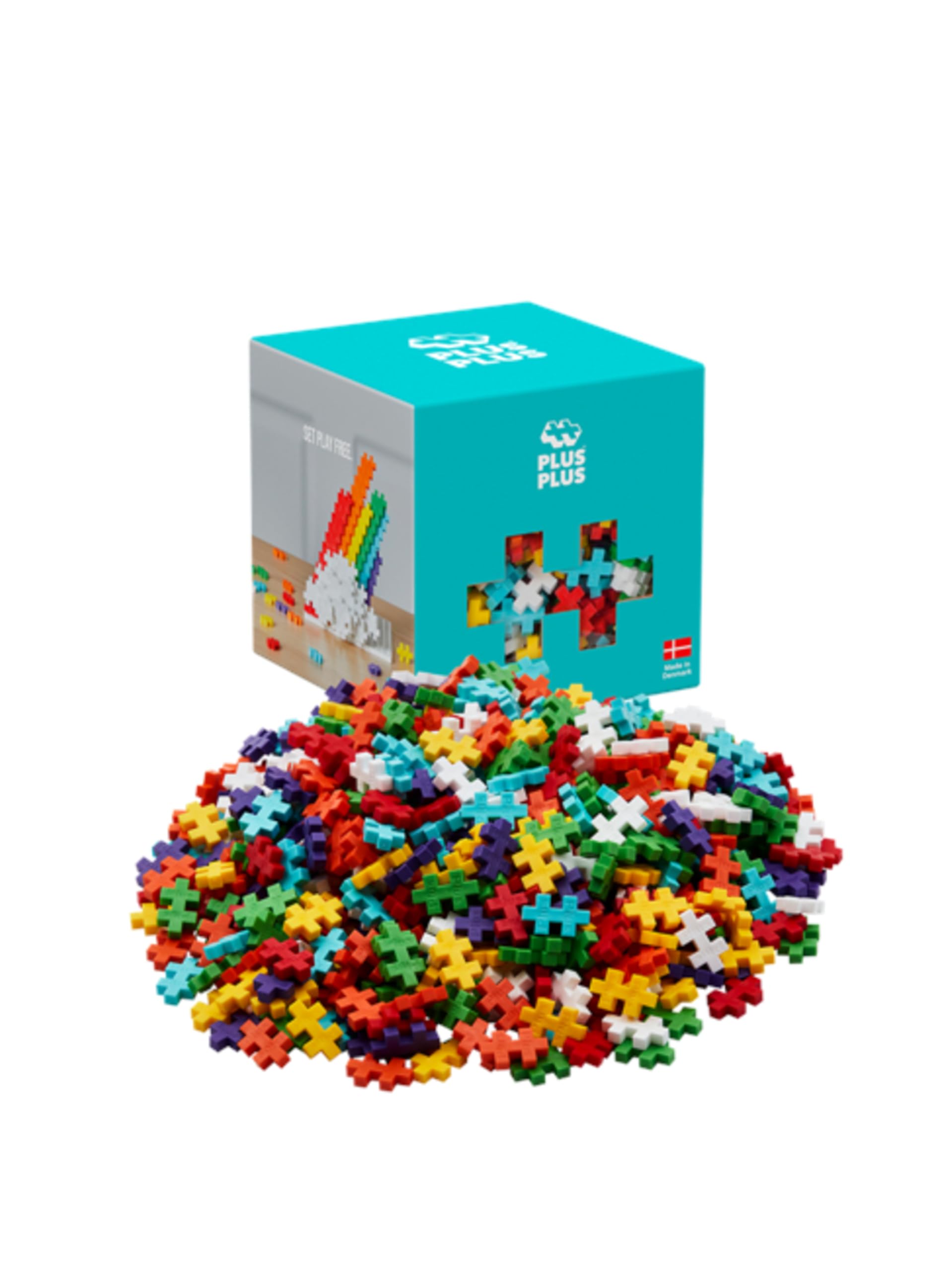 PLUS PLUS Rainbow Building Blocks Set - 600 Pieces | Ages 5-12 | Non-Toxic Plastic