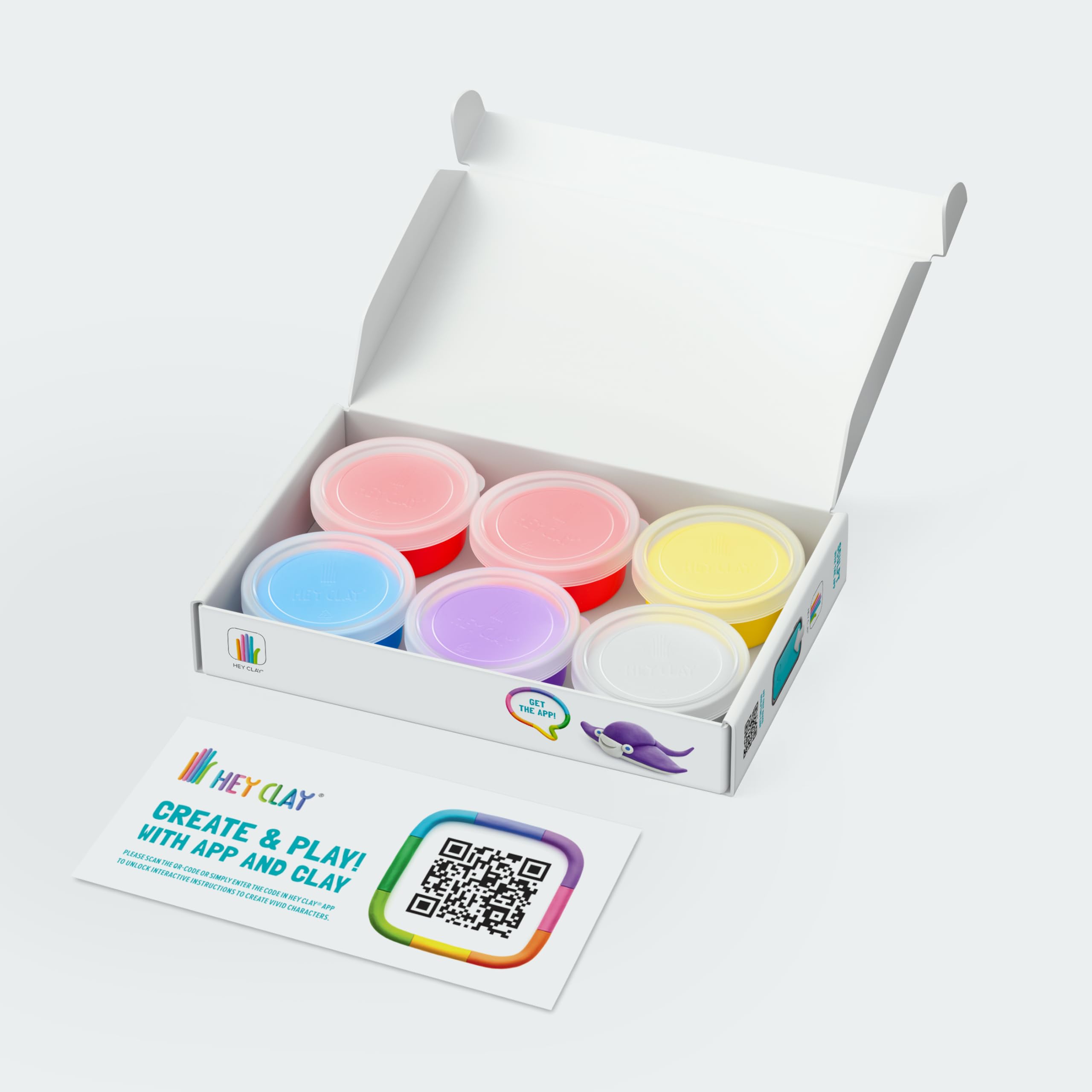 HEY CLAY Ocean Set: Shark, Octopus, Stingray Modeling Clay Kit | Air Dry | Interactive App
