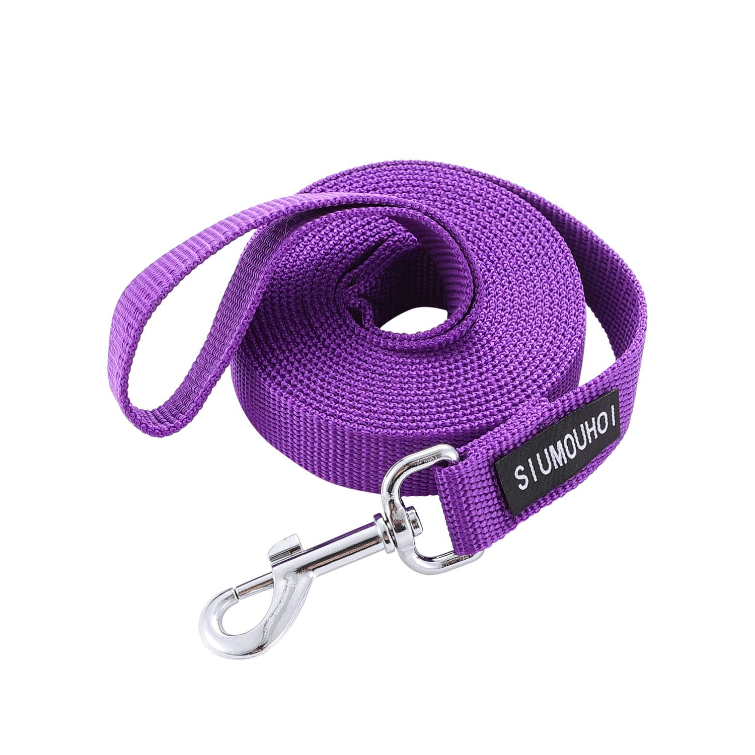 Siumouhoi Nylon Dog Training Leash - 1 Inch Wide, 10 Feet Long, Purple 1