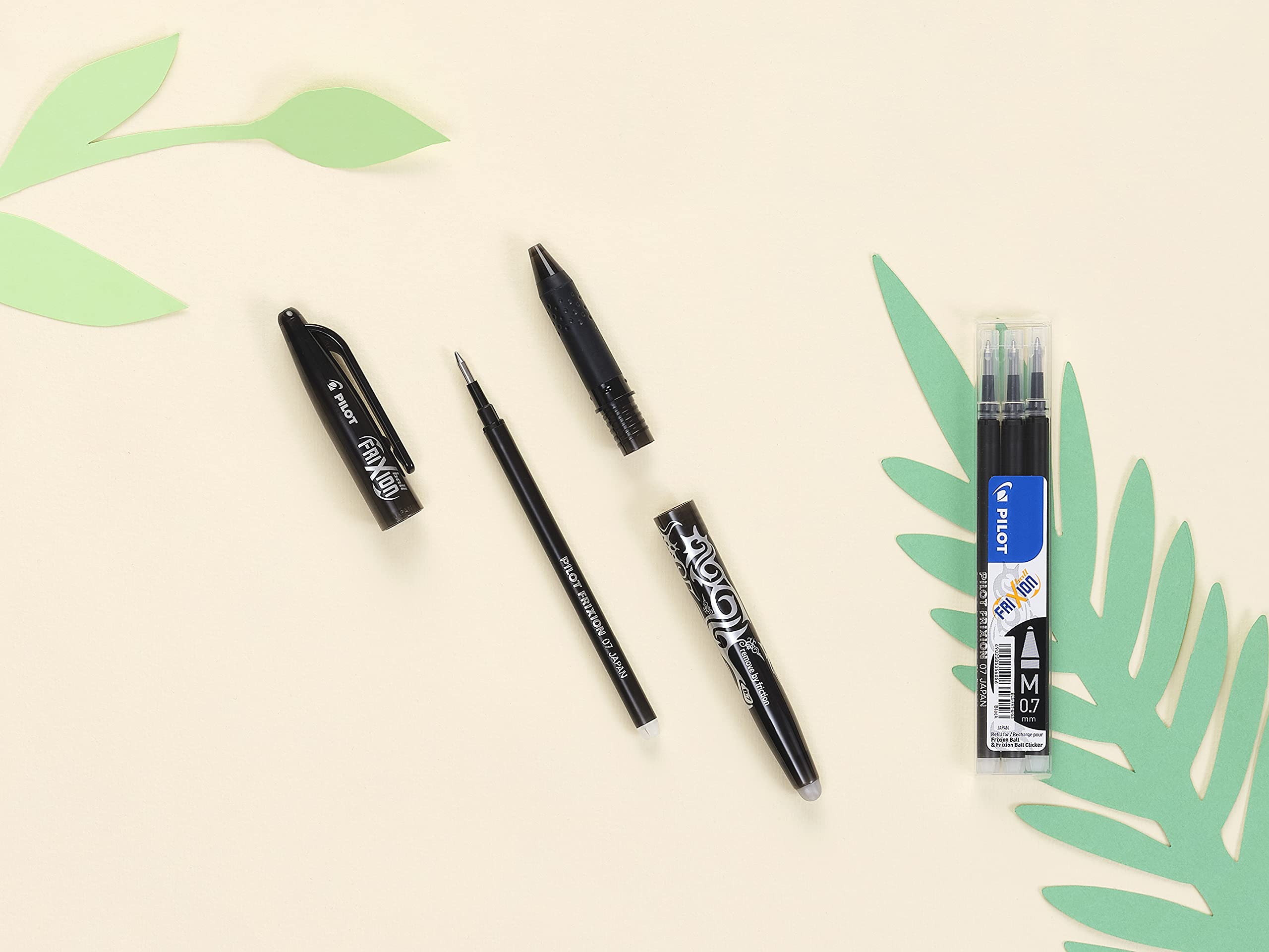 PILOT FriXion Erasable Rollerball Pen Refills - 0.7mm Tip, Set of 6 (Blue & Black) 8