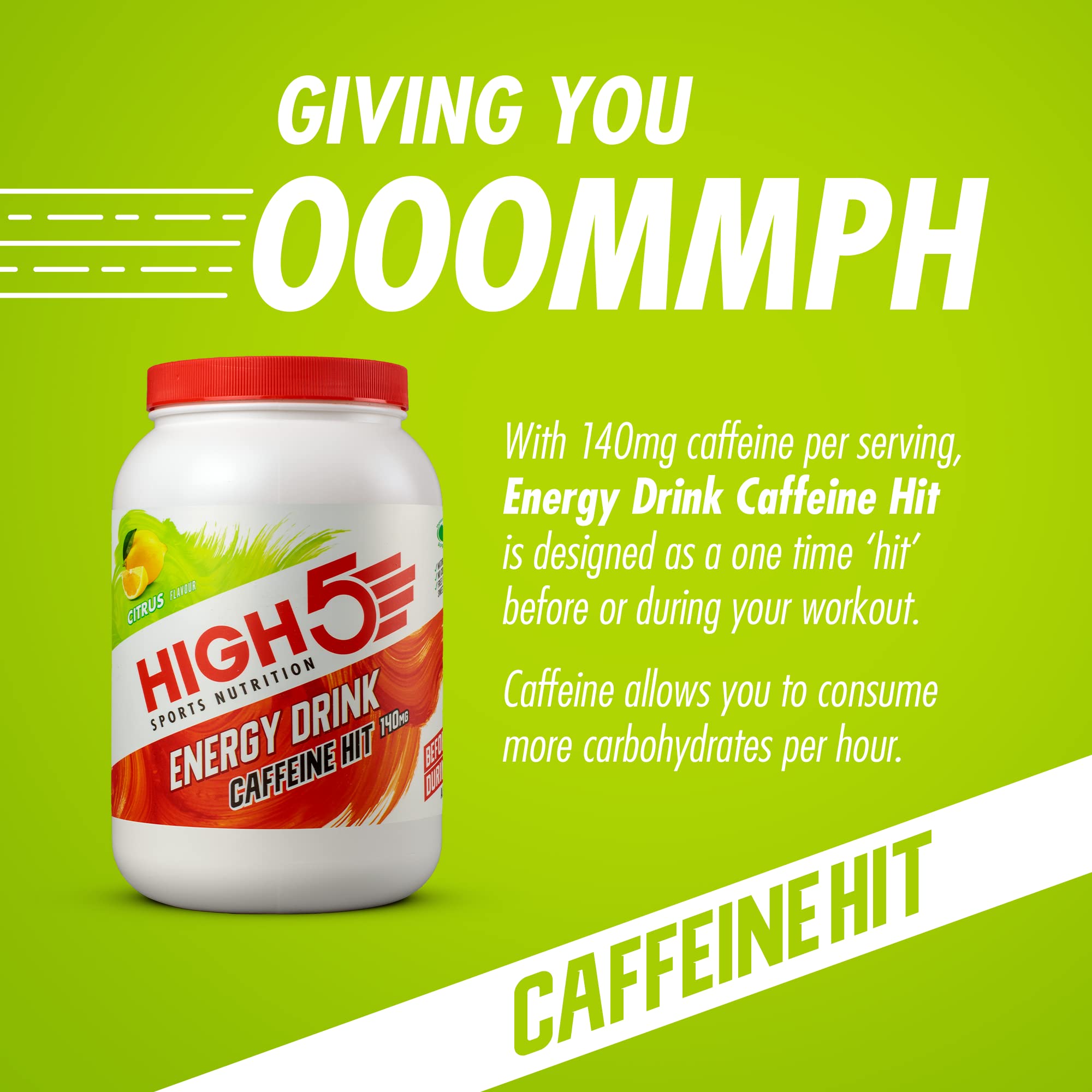 HIGH5 Energy Drink Caffeine Hit Powder - Dual Source Carbs & Electrolytes | 1.4 kg 4