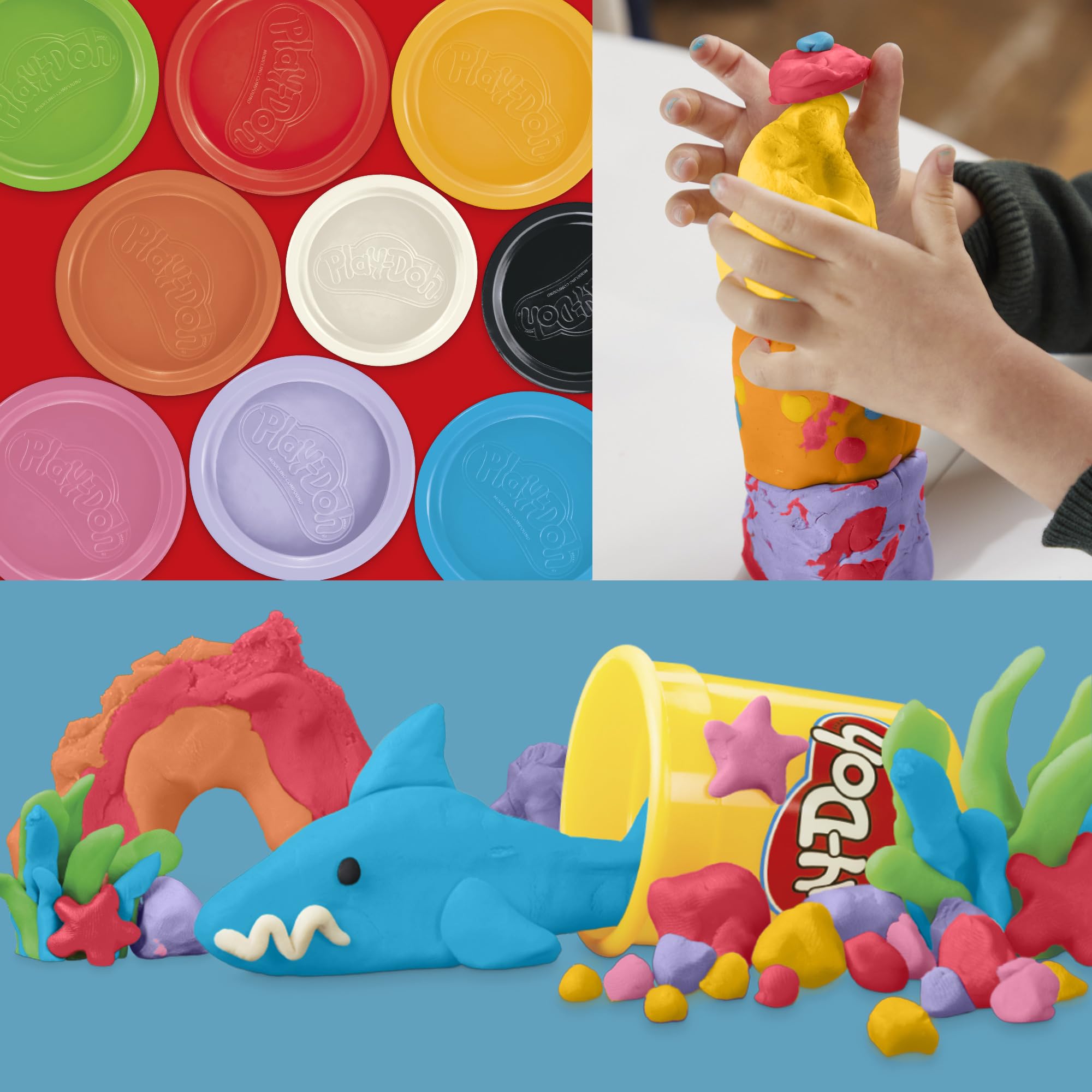 Play-Doh Favorite Colour Pack - 9 Cans (7x113g, 2x57g) | Non-Toxic Modeling Compound 6