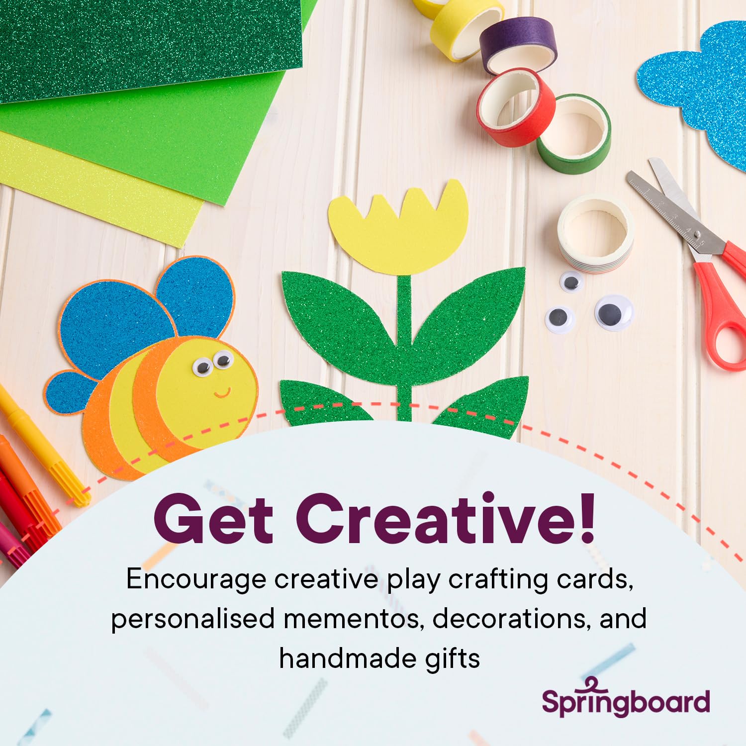 Springboard Supplies A4 Assorted Glitter Card Sheets - 10-Pack 290gsm Non Shed 3