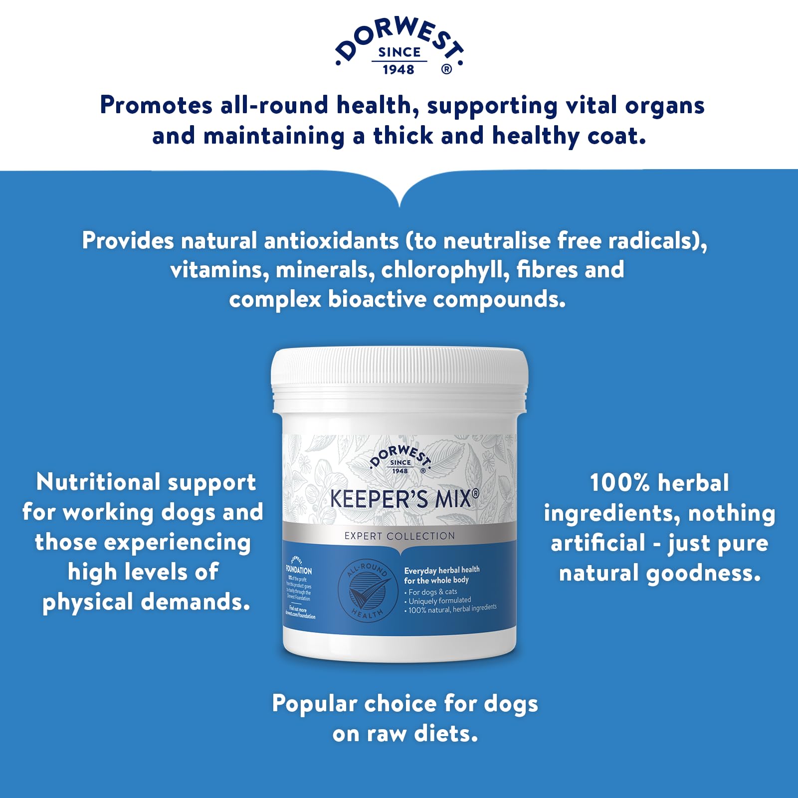 DORWEST HERBS Keeper’s Mix Herbal Supplement for Dogs and Cats - 500g Powder 3