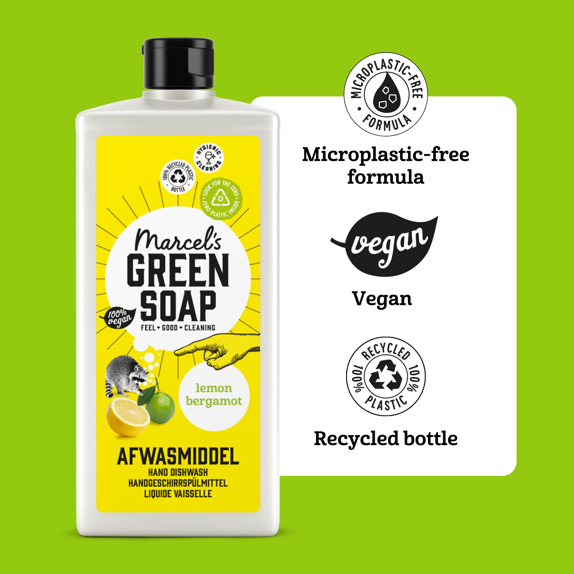 Marcel's Green Soap Washing-Up Liquid - Lemon & Bergamot Scent | 500 ml | Plant-Based 3