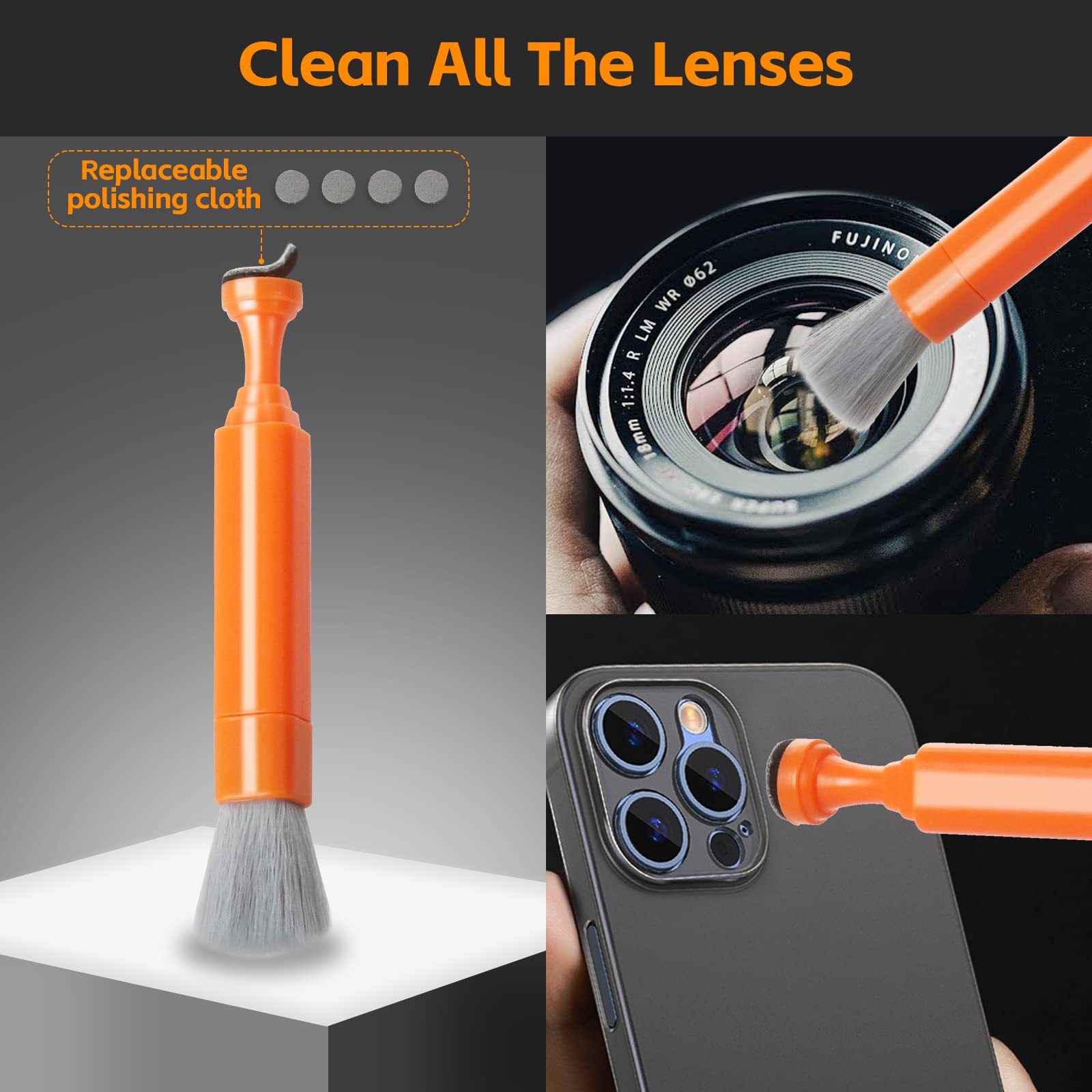 Alyvisun 11 in 1 Multifunctional Keyboard Cleaning Kit for Electronics | Orange 5