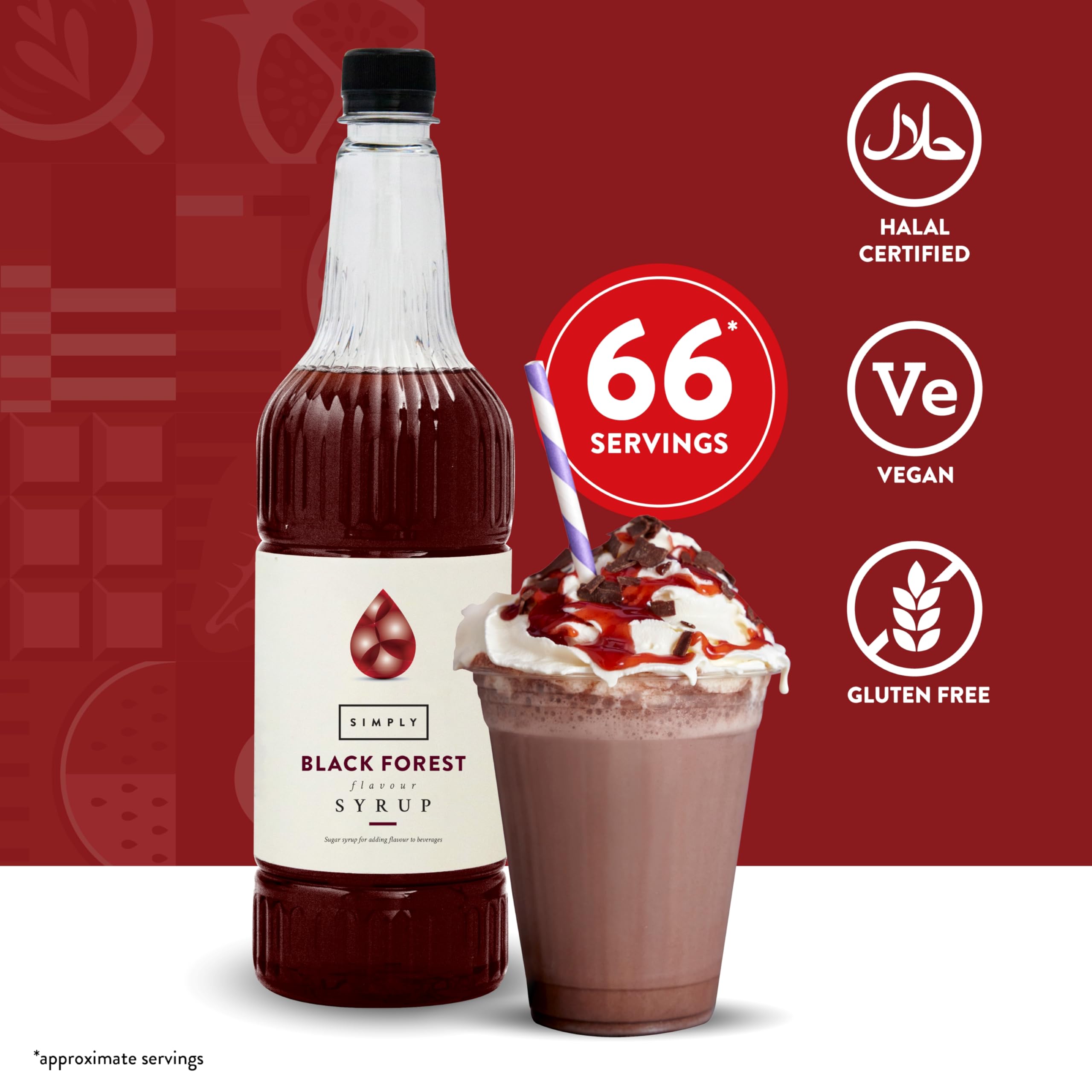 Simply - Schwarzwälder Sirup Veganer &amp; nussfreier aromatisierter Sirup für Kaffee, Cocktails &amp; Backen 8
