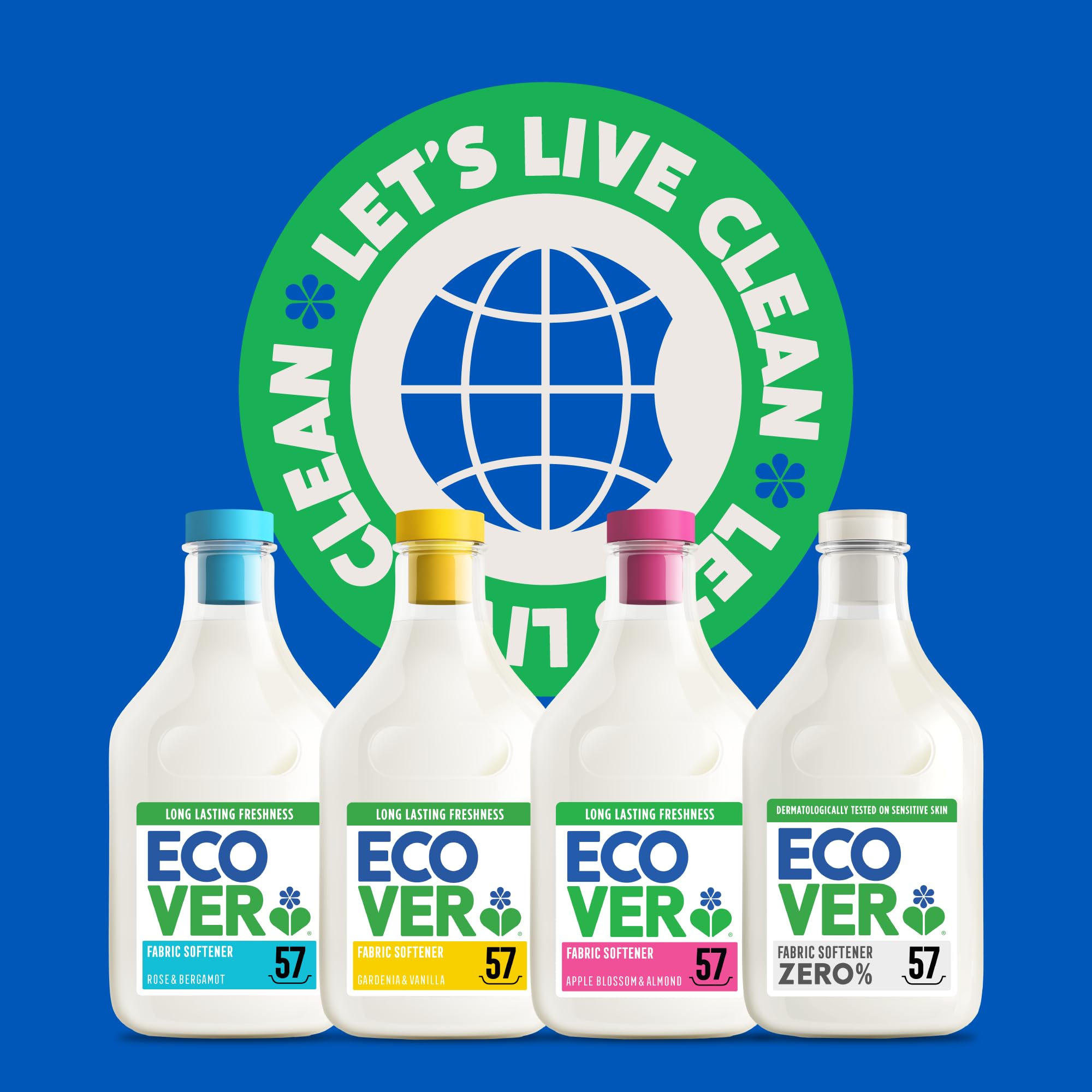 Ecover Concentrated Liquid Fabric Softener Gardenia Scent | 1.43L | Softening & Freshness 7