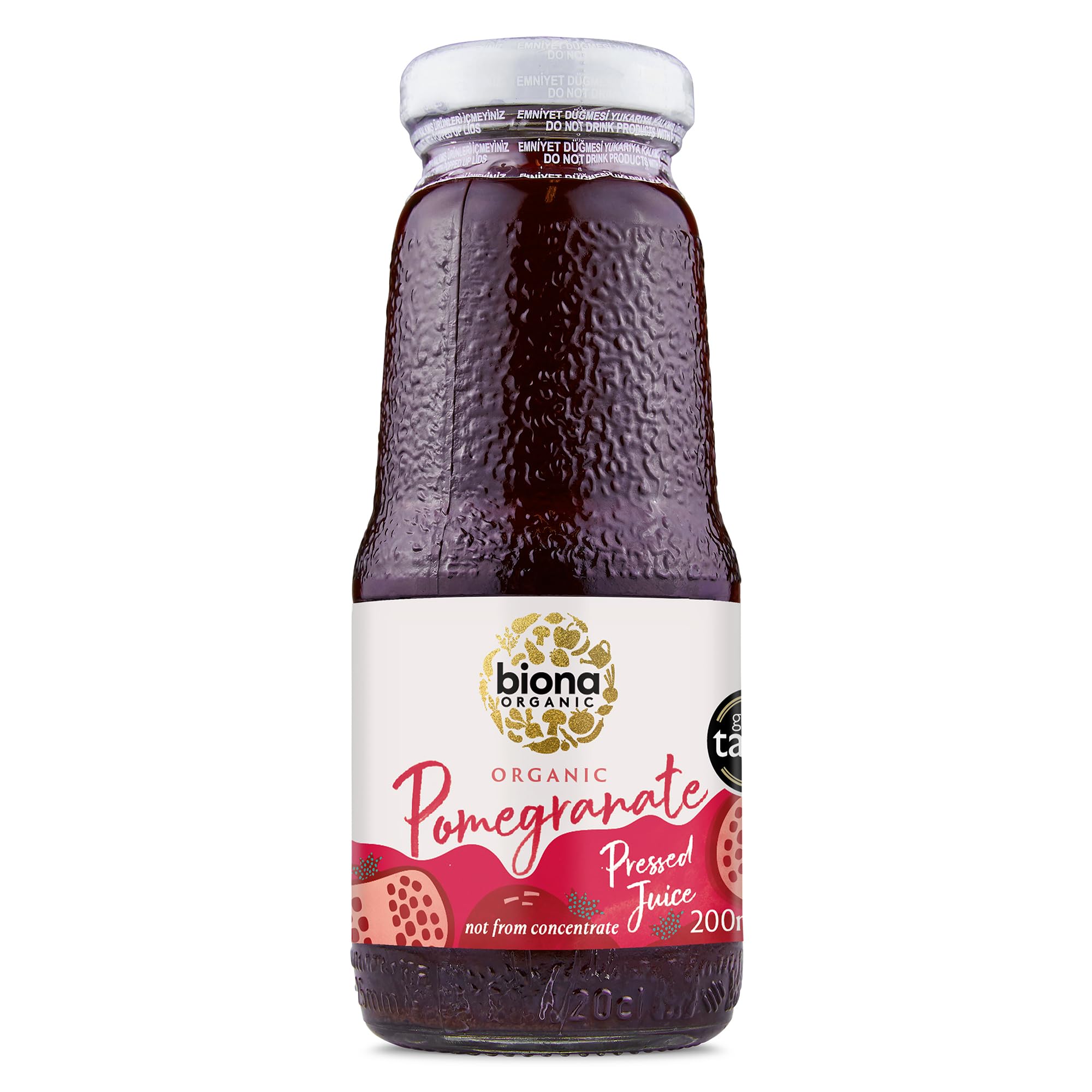 Biona Organic Pomegranate Juice - 100% Pure, Not From Concentrate | 200ml