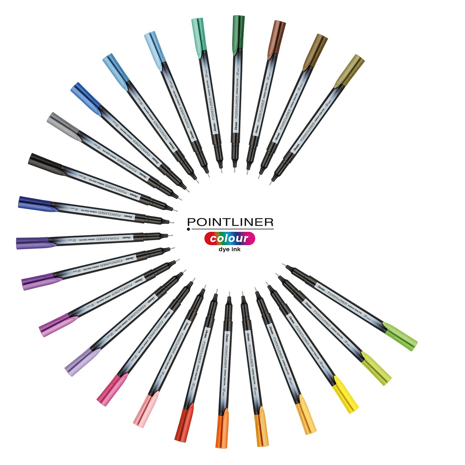 Pentel S40 Pointliner Fineliner Pen - 0.4mm Line Width | Walnut Brown Ink | Metal Clad Tip 4