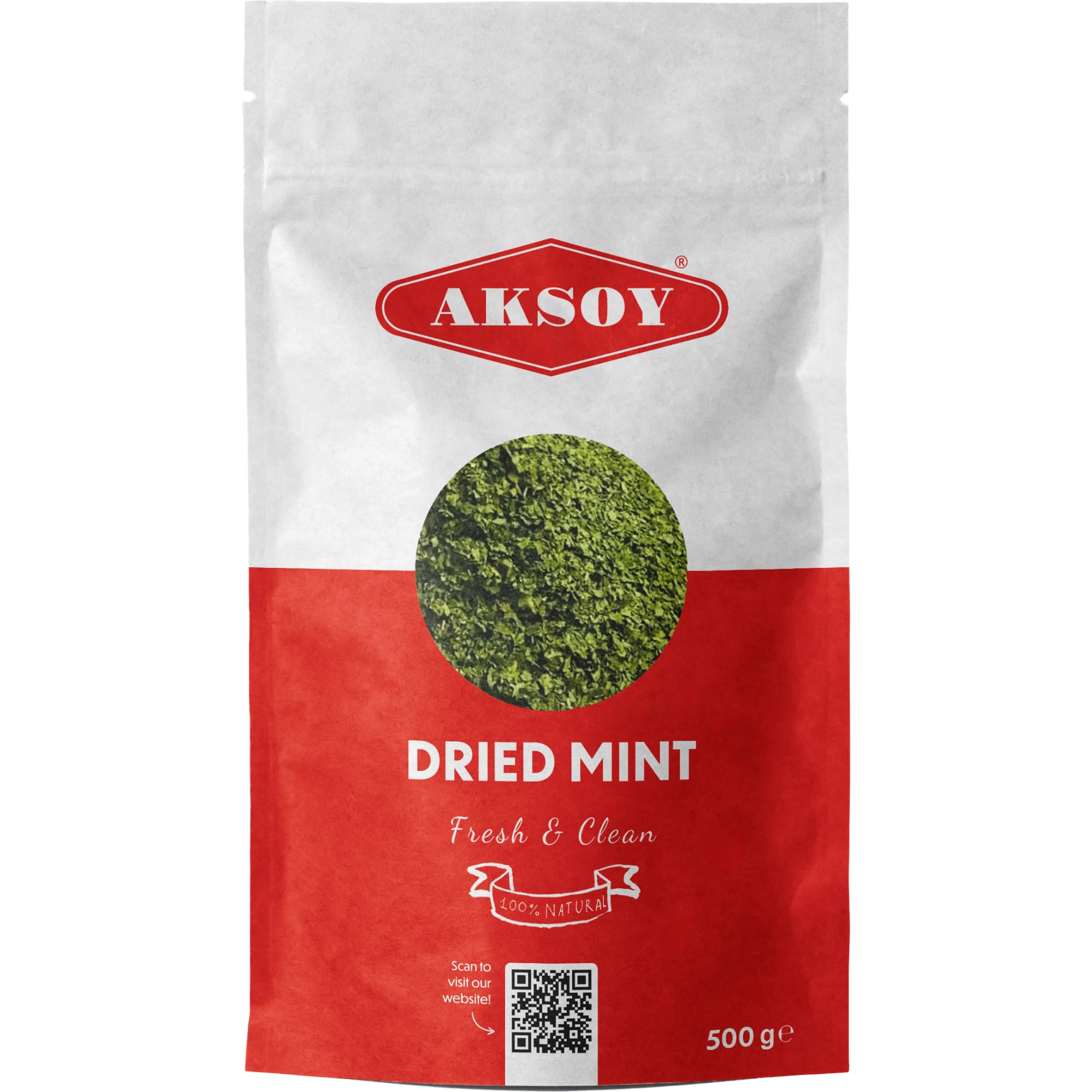AKSOY Dried Peppermint Leaf - All-Natural Whole Spice for Tea & Cooking | 500g 4