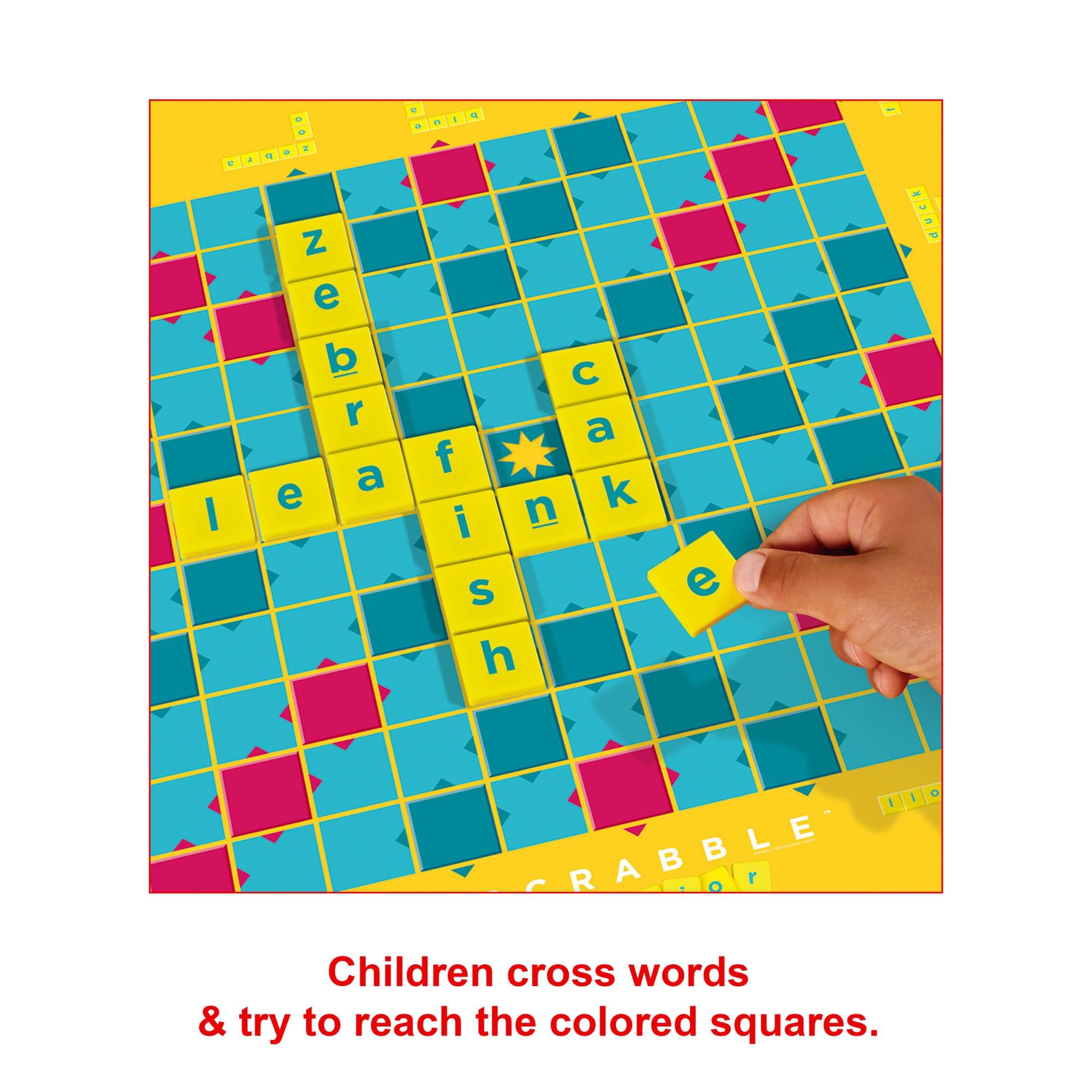 Mattel Games Scrabble Junior Board Game - 2-in-1 Play for Ages 5+ | Multicolor Plastic 5