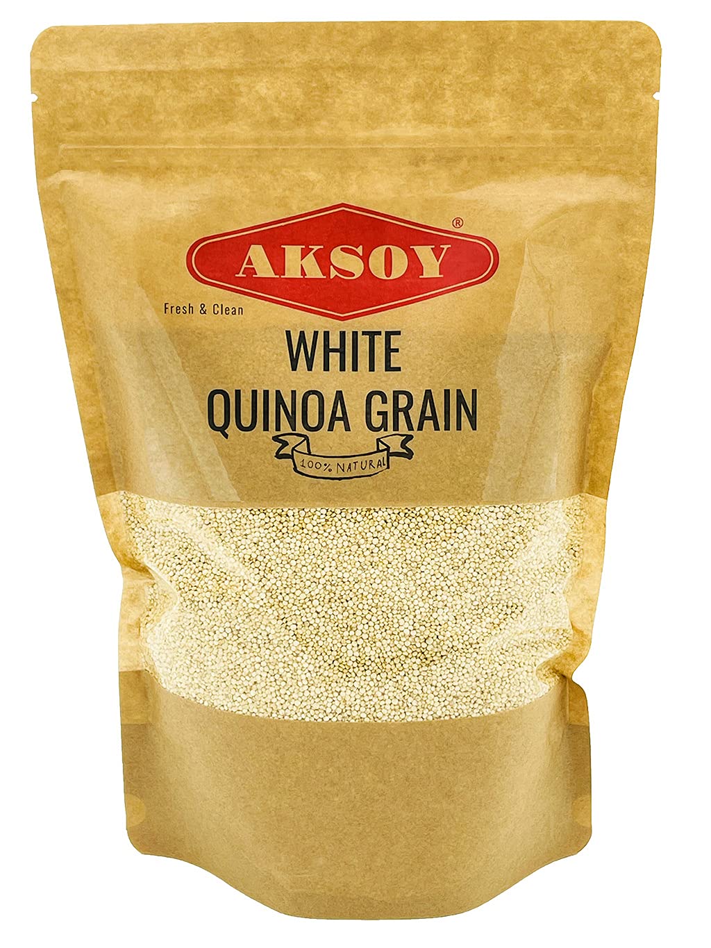 AKSOY White Quinoa Grain - Whole Grain, Ready-to-Cook | 1.25 kg