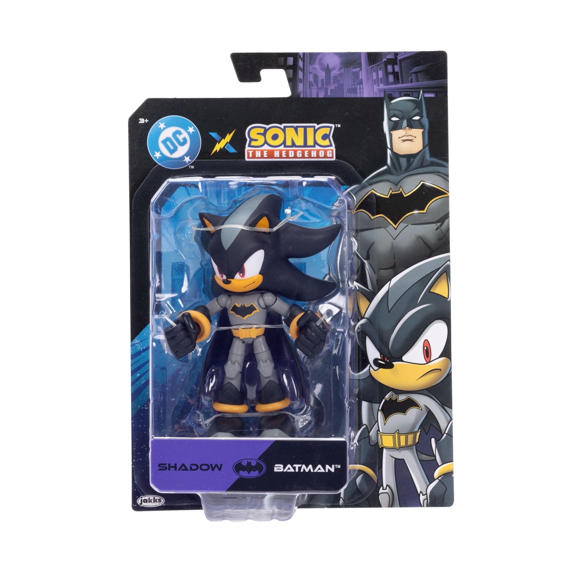 Sonic The Hedgehog DC Comics Shadow as Batman Action Figure - 5" / 13cm Tall | 22 Points of Articulation 3