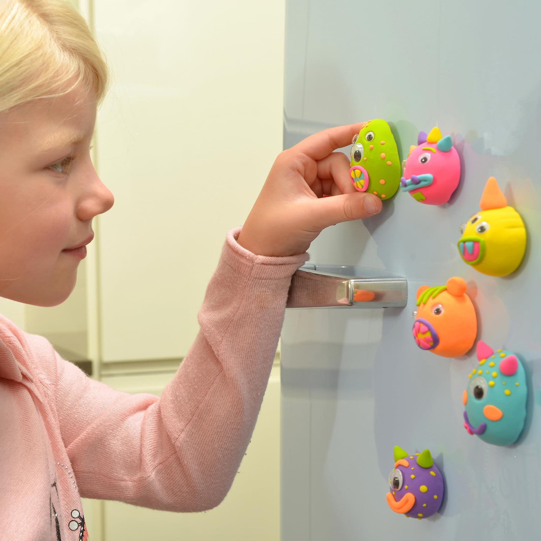Galt Monster Magnets Kids Craft Set - Make 6 Magnets | Air-Drying Clay | Ages 6+ 3