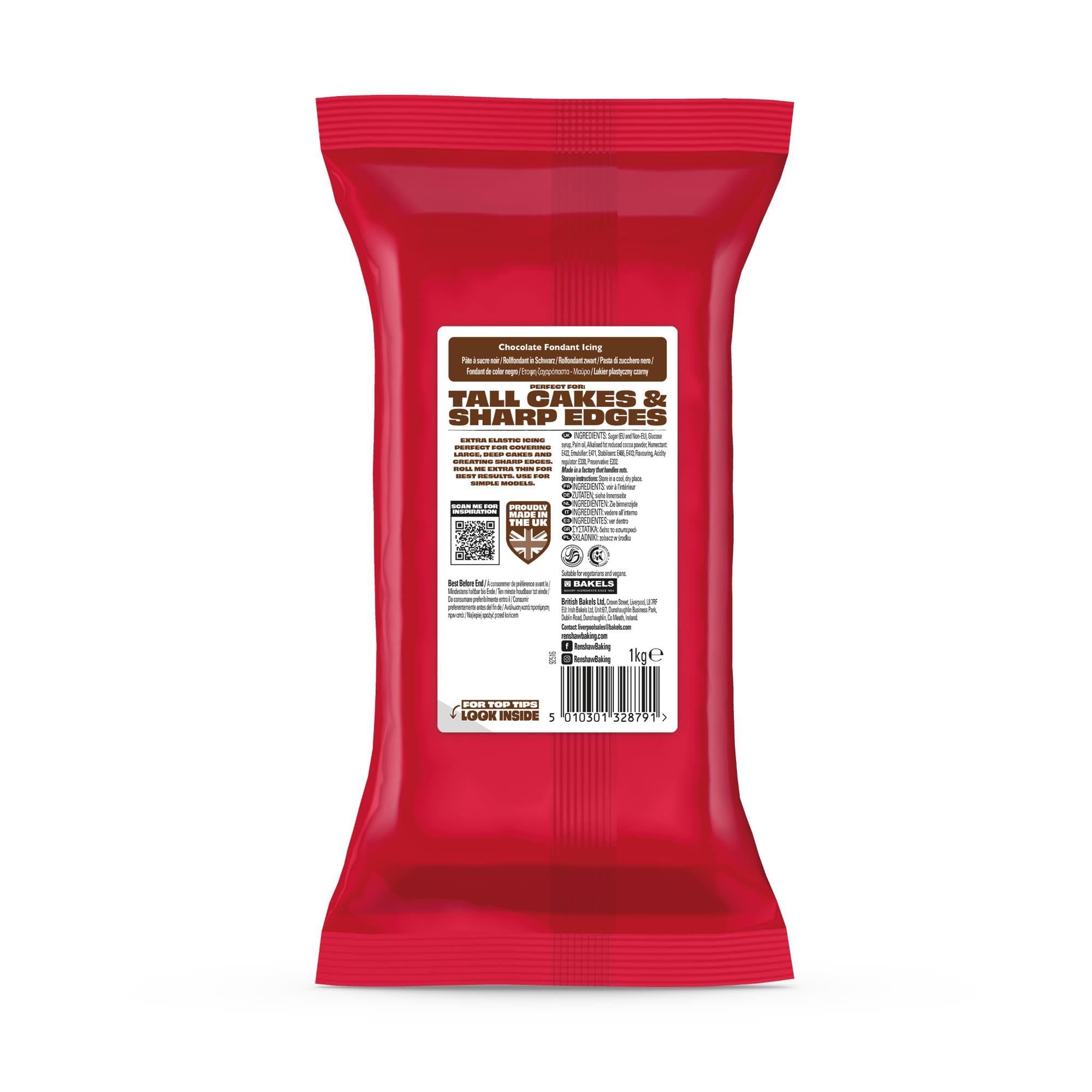 Renshaw Brown Extra Stretch Chocolate Flavoured Fondant Icing | 1 kg 3