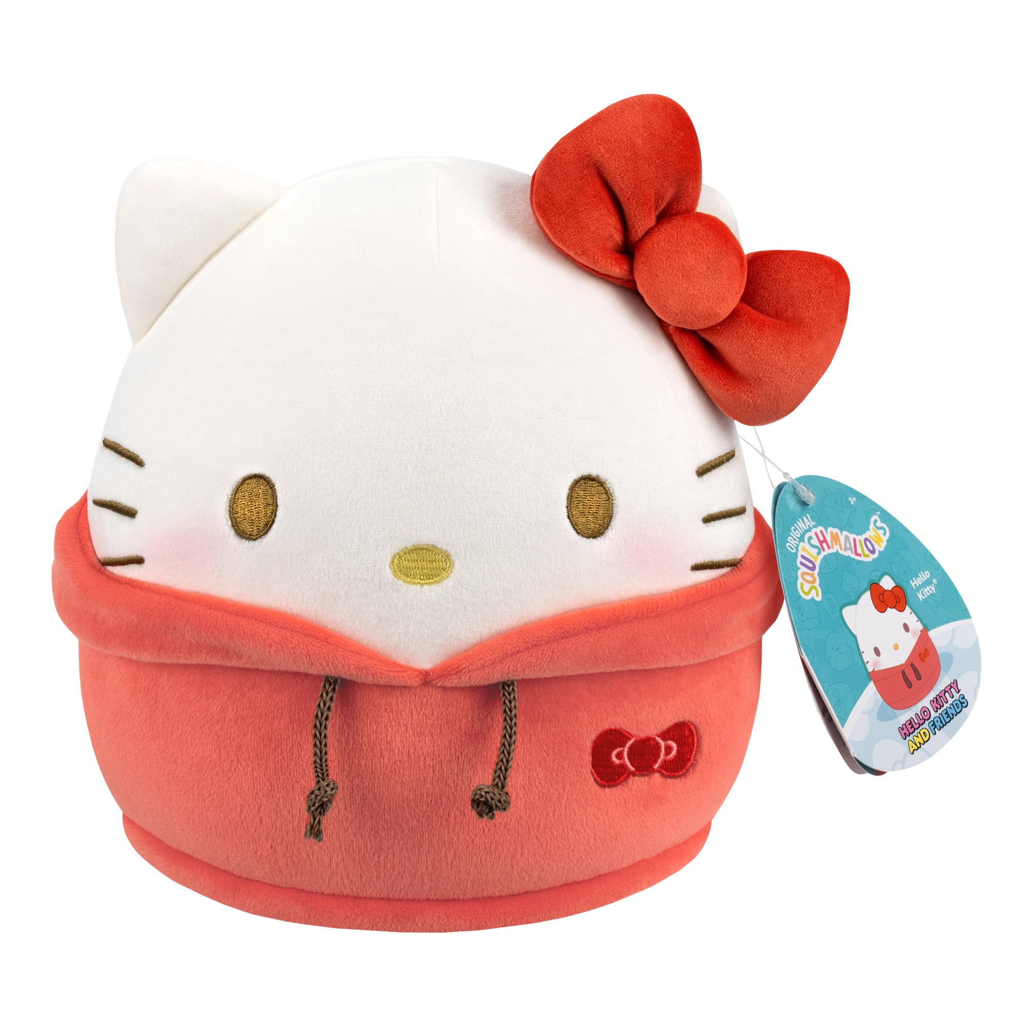 Squishmallows Hello Kitty Dabodabo Hoodie Plush - 8 Inch | Sanrio Licensed | Polyester