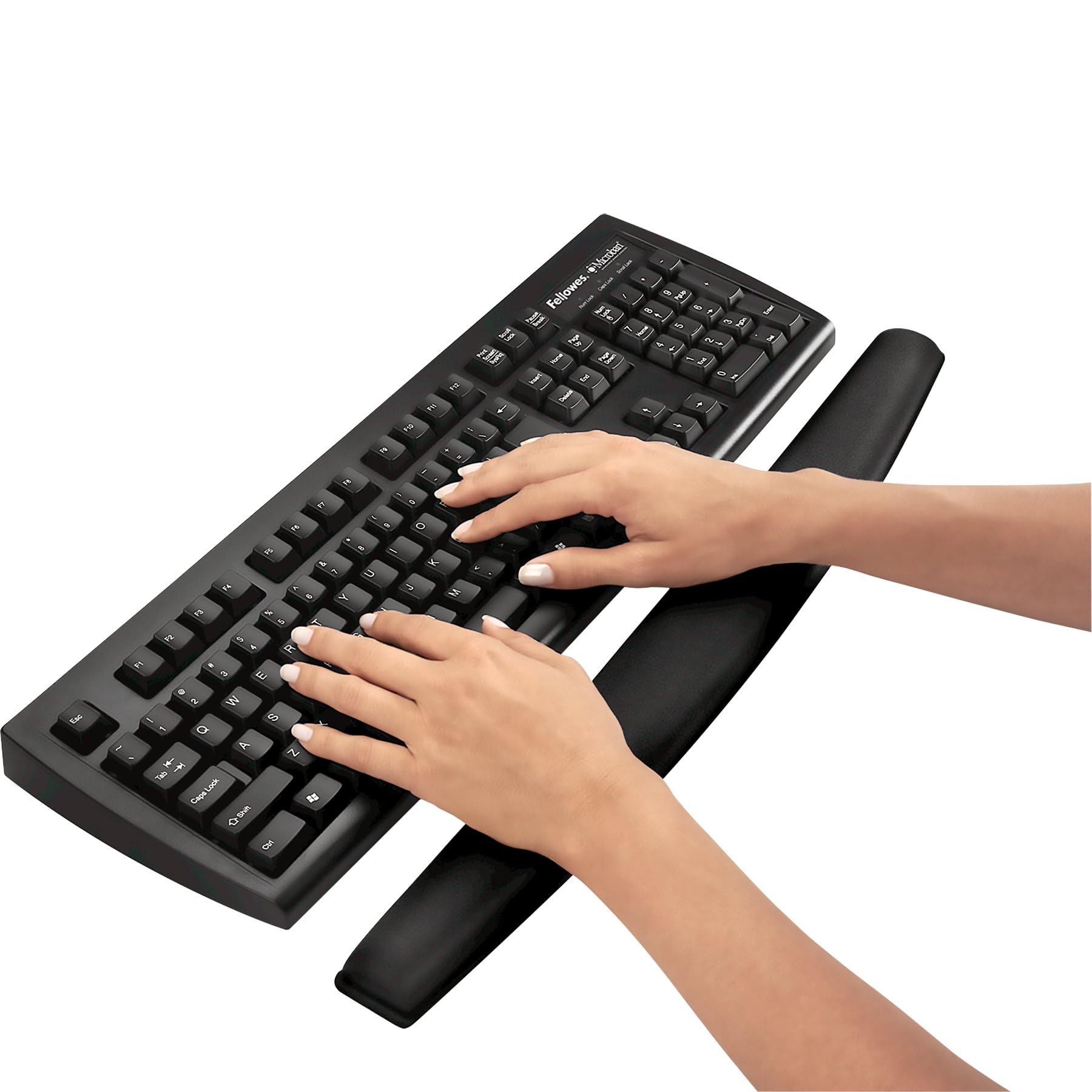 Fellowes Memory Foam Keyboard Wrist Rest - Ergonomic Support | Black | PU Material 5