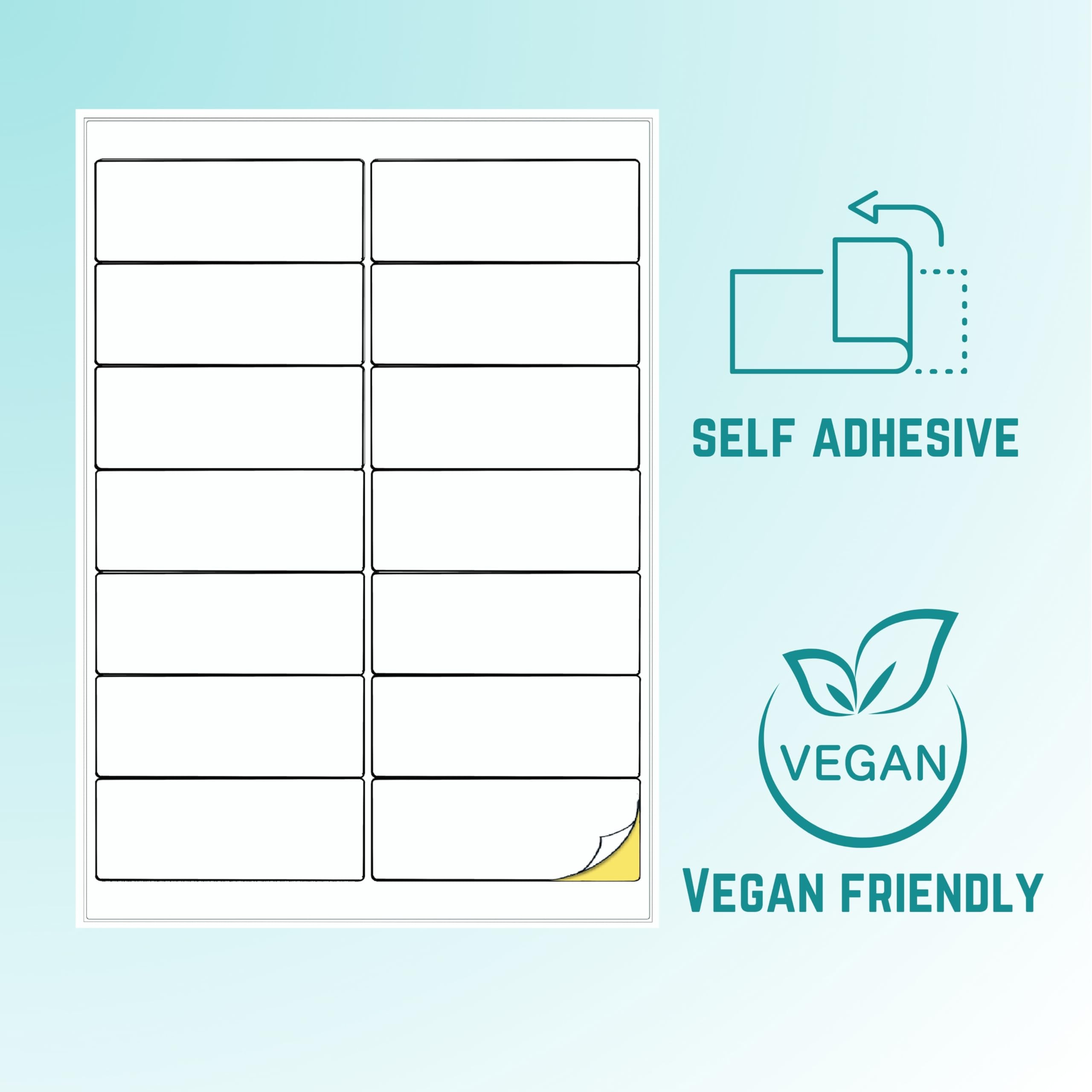 Double Dragon A4 Self Adhesive Address Labels, 1400 Labels, 100 Sheets, Matte White 3
