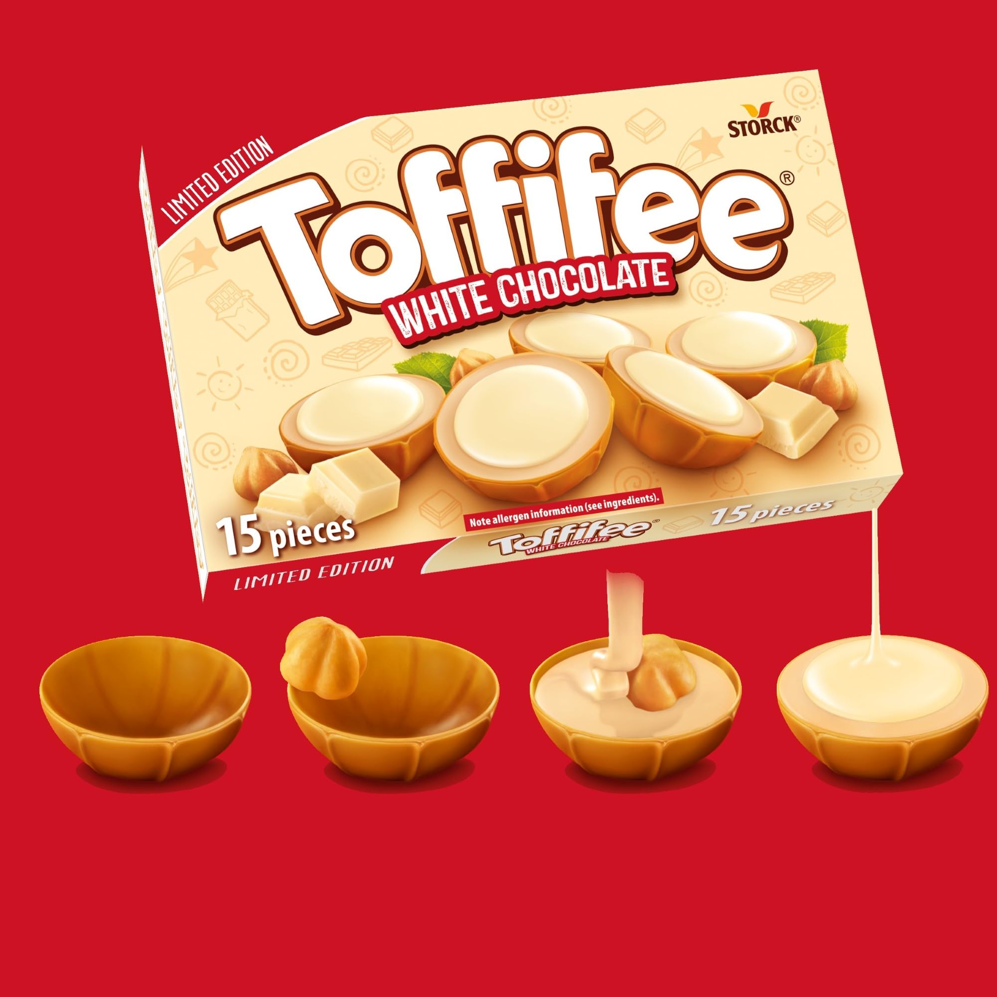 Toffifee Weiße Schokolade Kaubonbons mit Haselnuss und zarter weißer Schokolade - 15 Stück 10