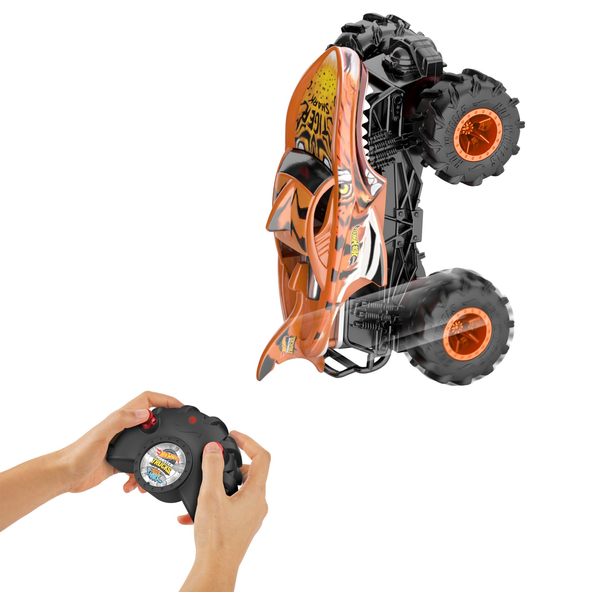 Hot Wheels Monster Trucks HW Tiger Shark RC Car - 1:24 Scale, 5 MPH, 100 ft Range 6