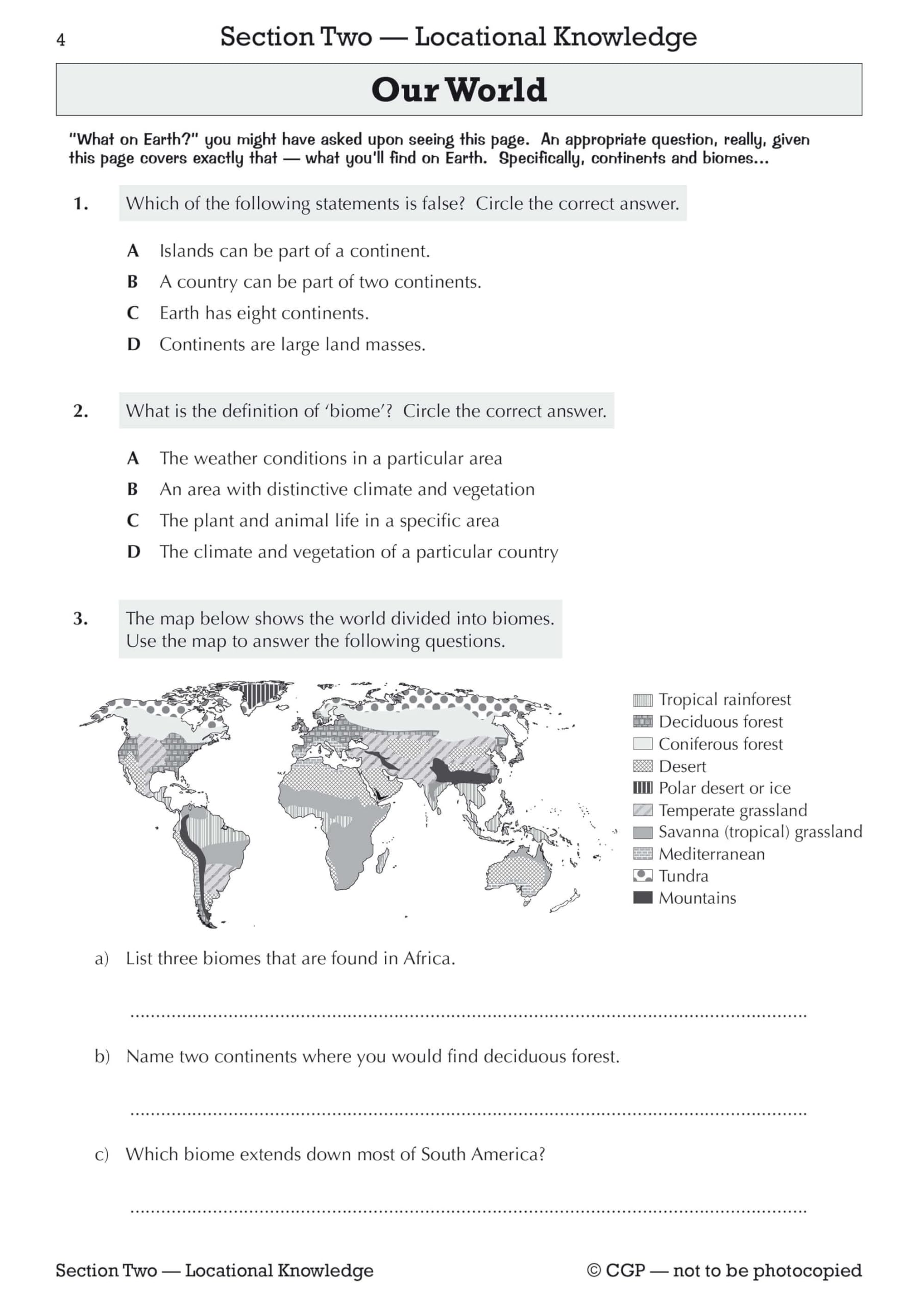 CGP New KS3 Geography Workbook with Answers - Years 7, 8 & 9 | Paperback 4