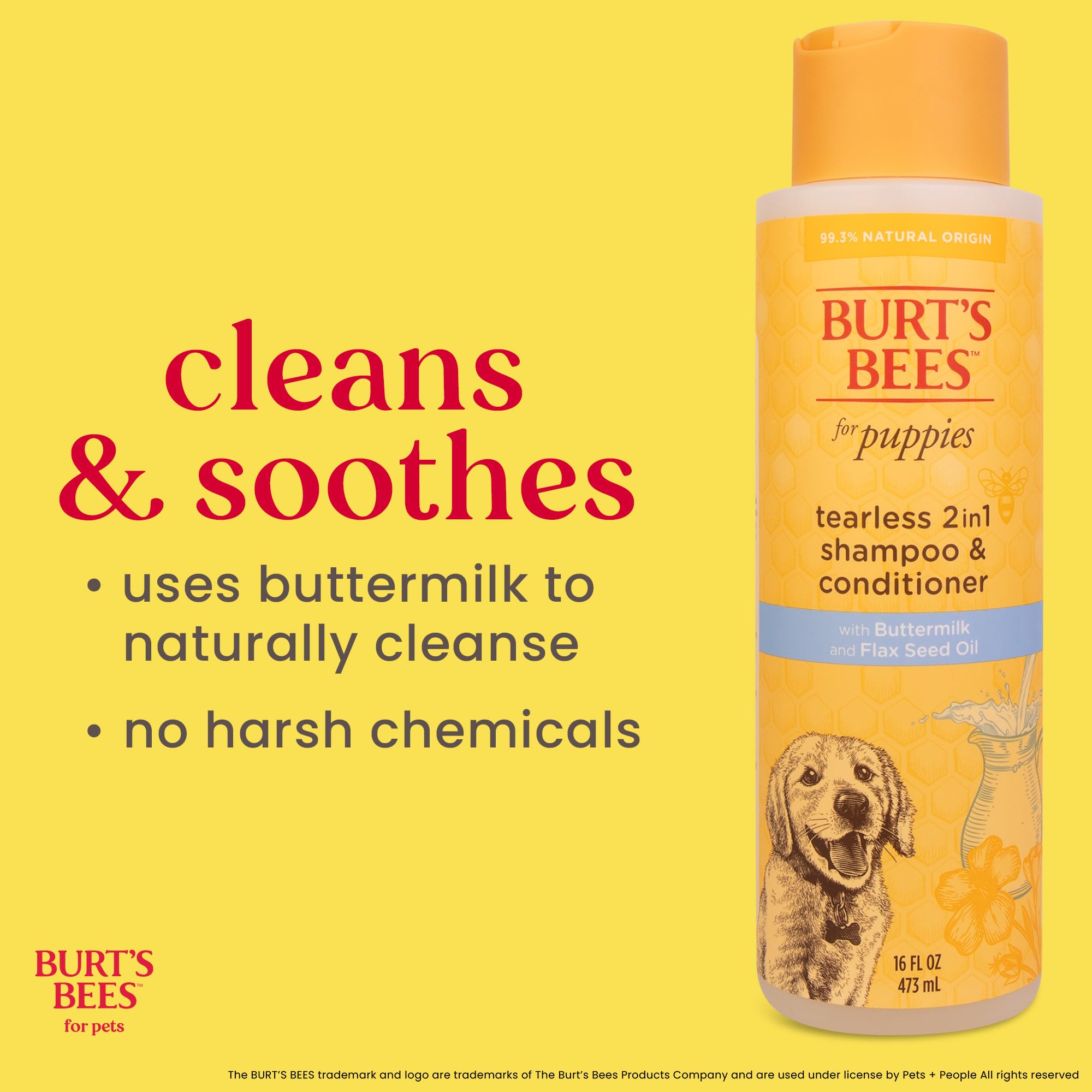 BURT'S BEES FOR PETS Tear Free Puppy Shampoo & Conditioner with Buttermilk | 473 ml 3