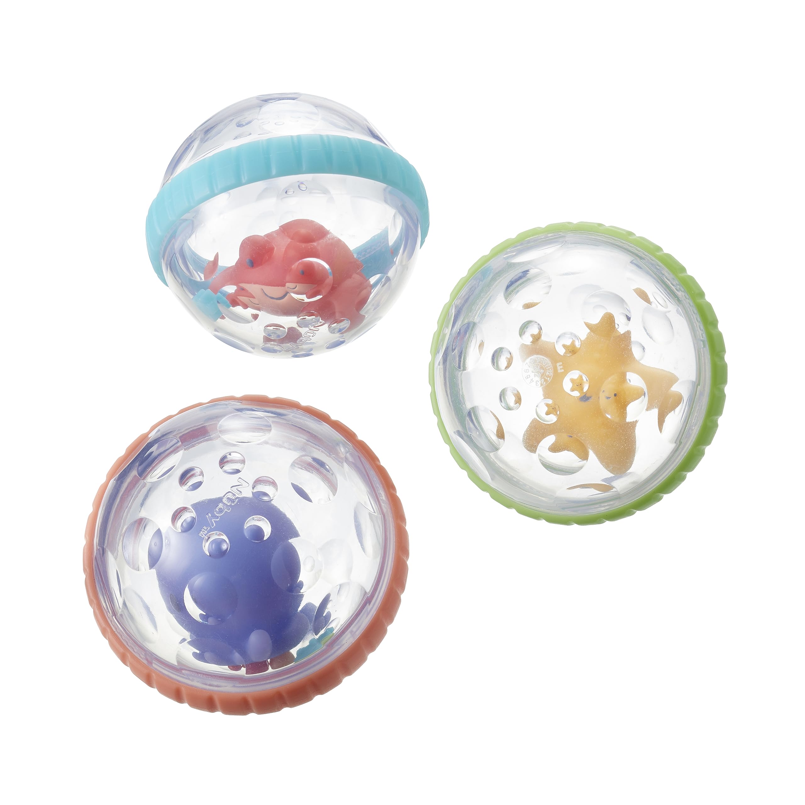 Nuby Floating Bubbly Buds Bath Toy Set | Sensory Play | Easy to Hold | Ages 6M+