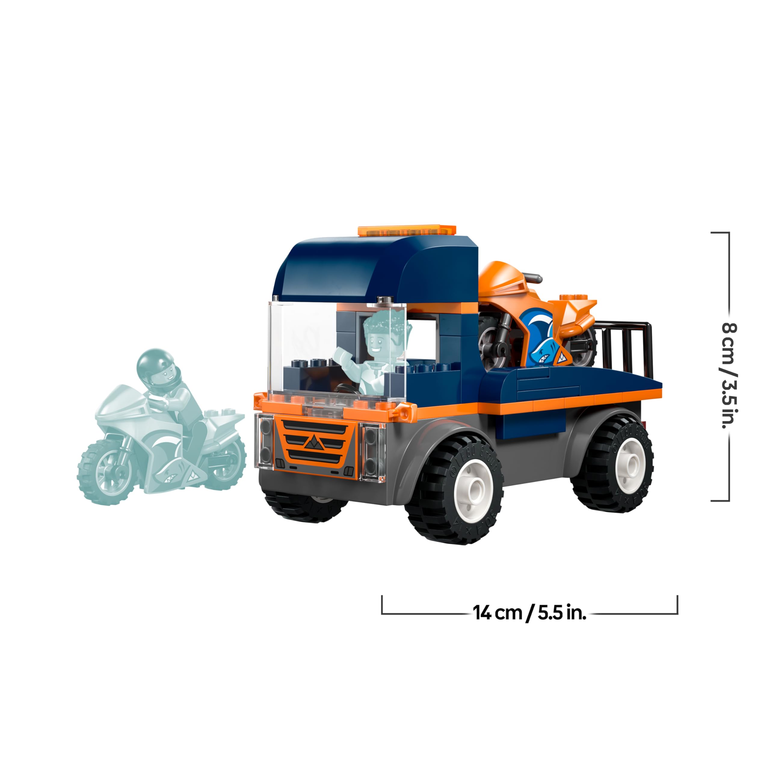 LEGO City Motorcycle Transporter Building Set 60491 for Ages 4+ | Includes Truck, 2 Motorcycles & 2 Minifigures 9