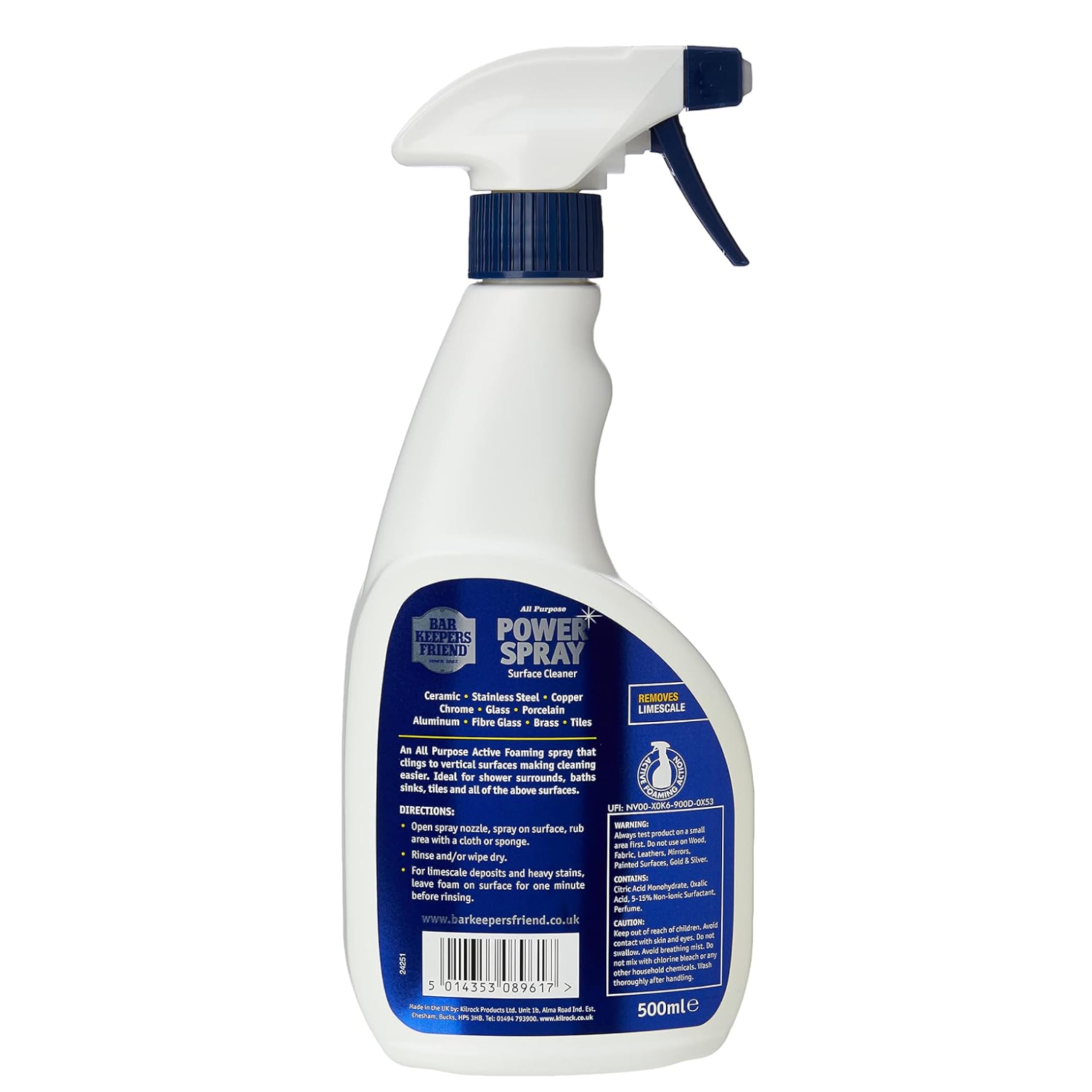 Bar Keepers Friend Power Spray Kitchen Cleaner - 500ml | Hospital Grade | Fresh Scent 7